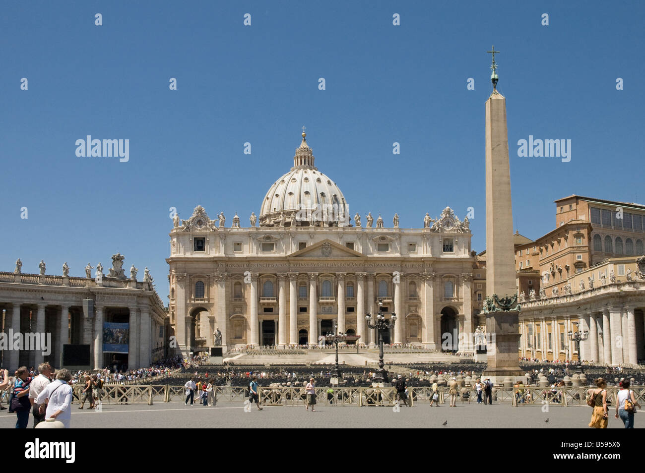 Saint Peters square in the Vatican, Rome Stock Photo