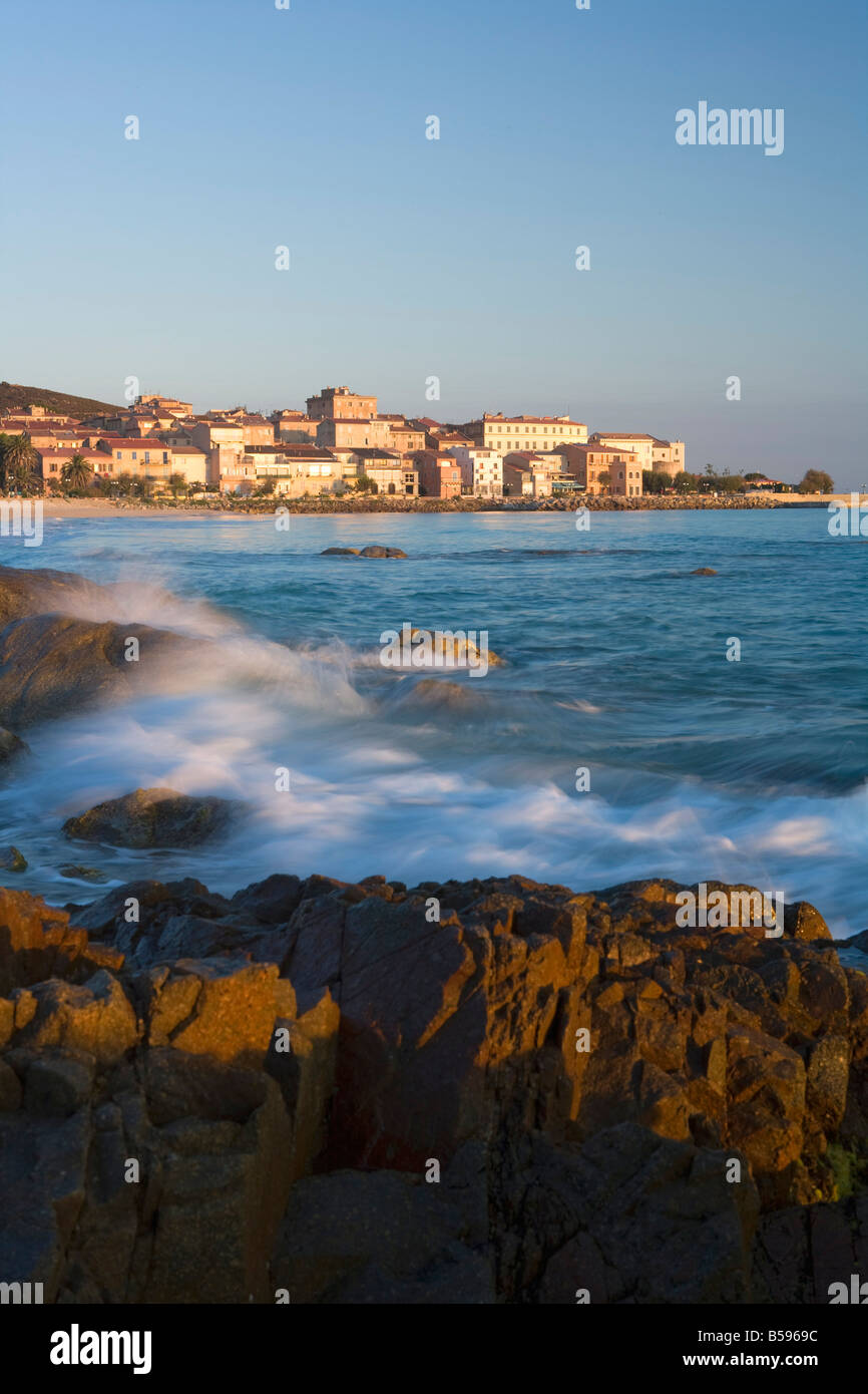 Old Town And Beach L lle Rousse Corsica France Mediterranean 