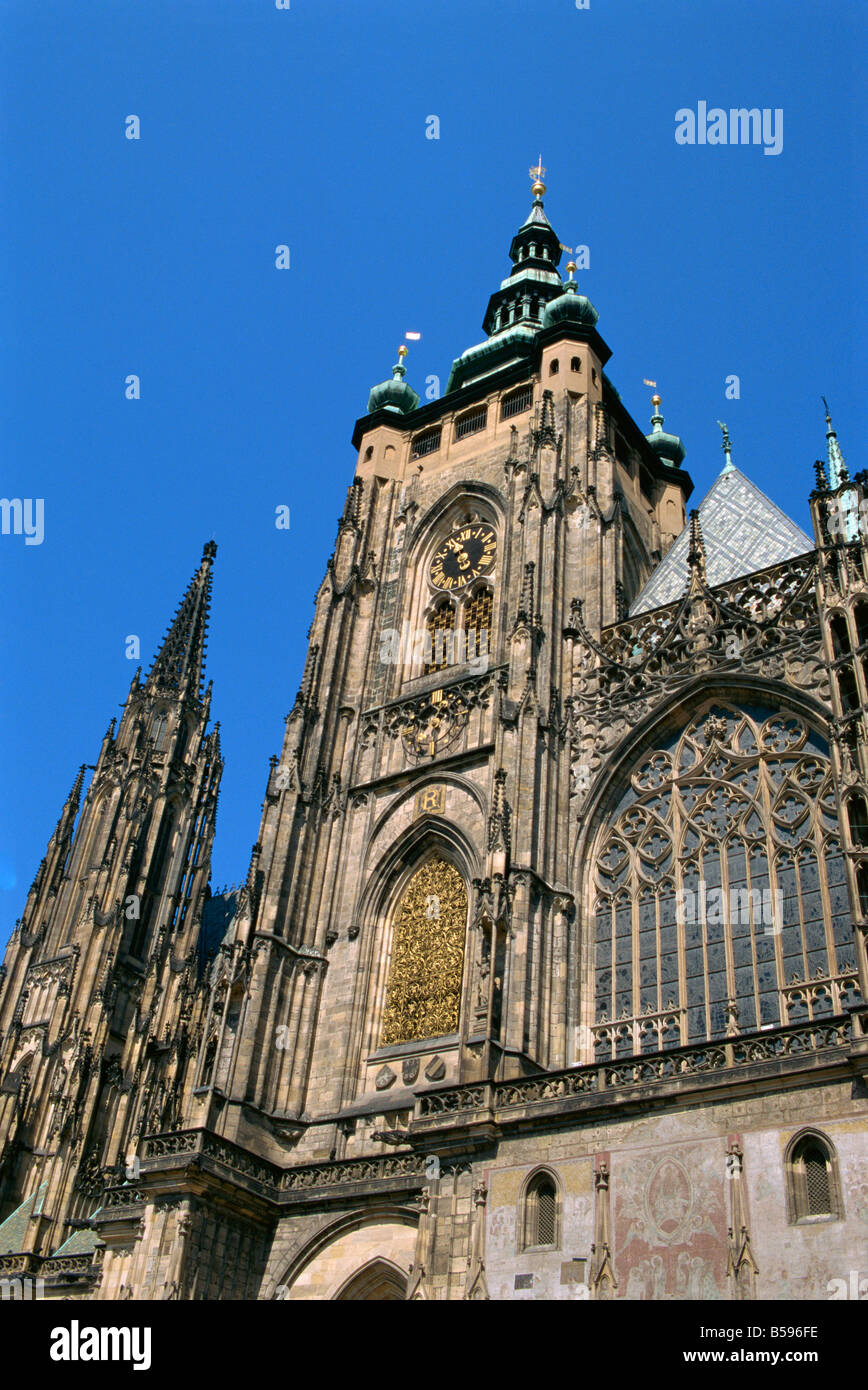 St. Vitus Cathedral, Prague Castle, Prague, Czech Republic, Europe Stock Photo