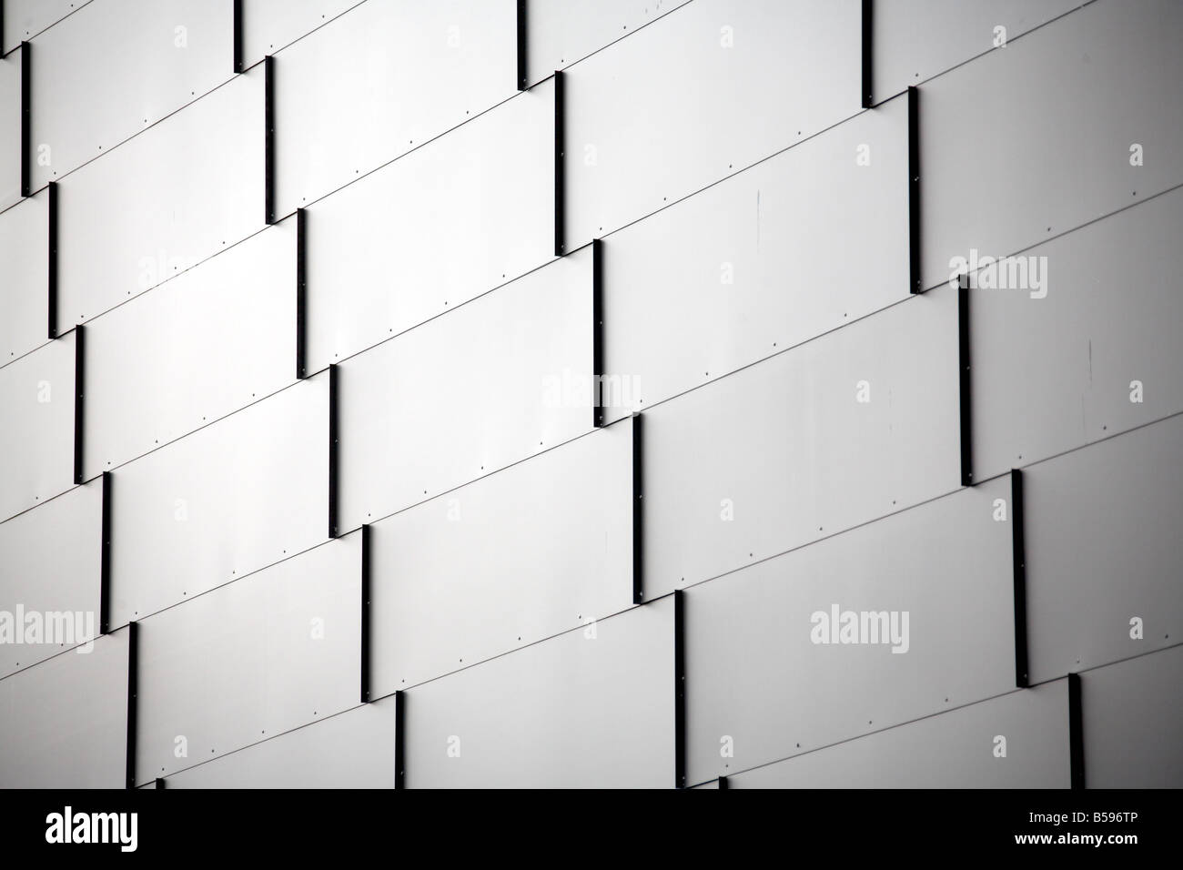 Abstract architectural patterns on exterior wall outside State Library in Brisbane Queensland QLD Australia Stock Photo