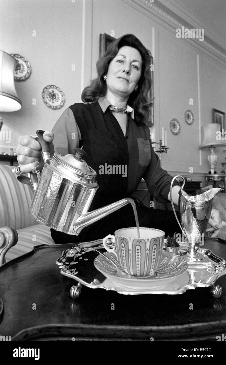 Drink Tea A lady from high society shows how she makes her idea of a