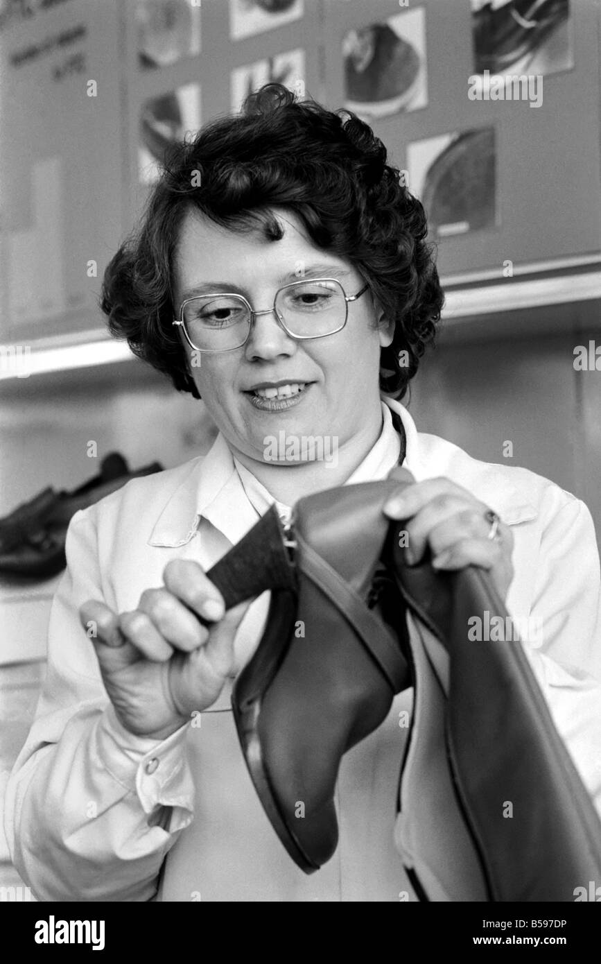 The Shoe Tester Mrs. Isobel Bingham is a Shoe Inspector employed by