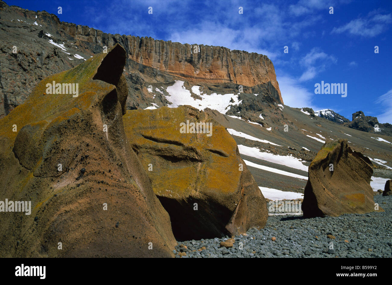 Brown Bluff on Antarctic Peninsula Antarctica Polar Regions Stock Photo