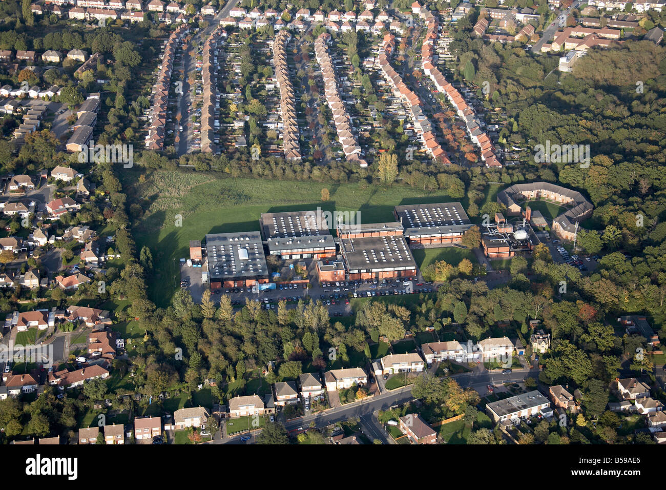 Aerial view north east of Ravensbourne College of Design and