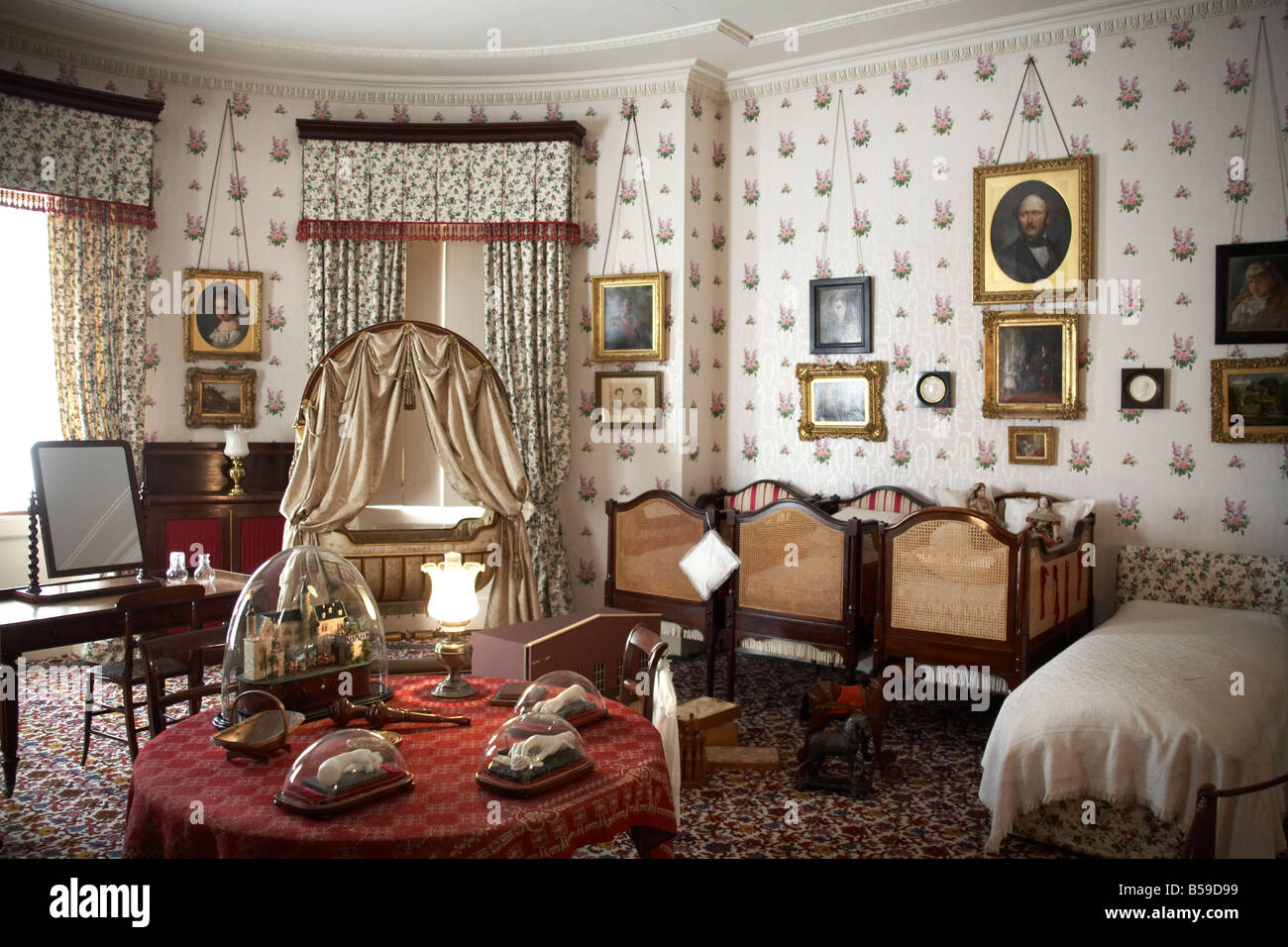 Children s nursery interior at Osborne House former home of Queen