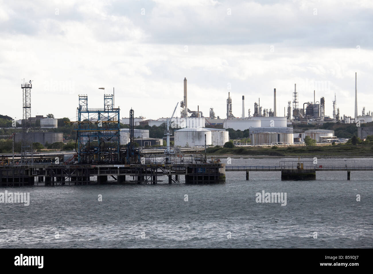 Fawley oil refinery port and natural gas terminal and storage depot