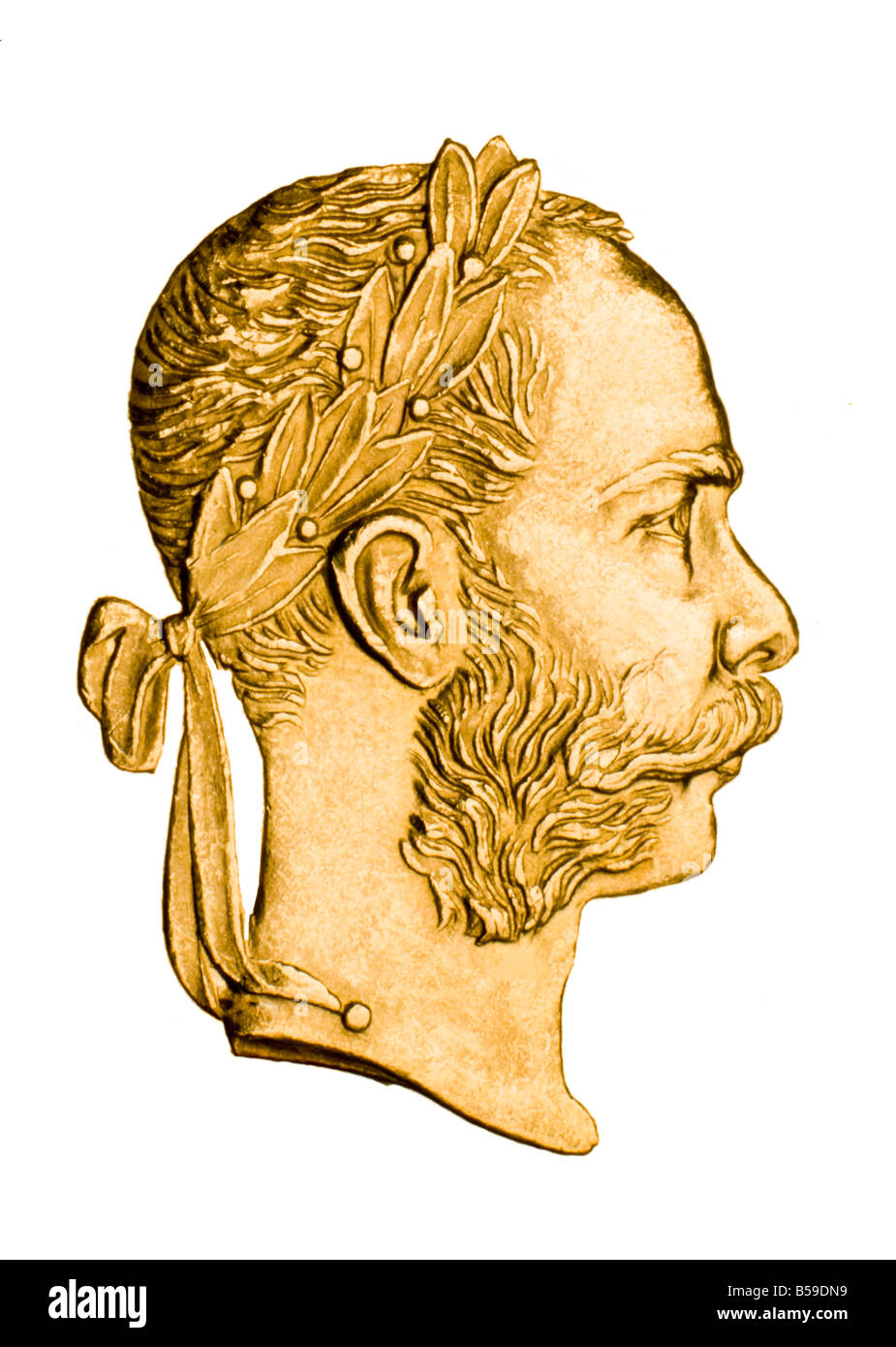 Portrait Profile of Emperor Franz Josef of Austria from 1815 Gold Ducat