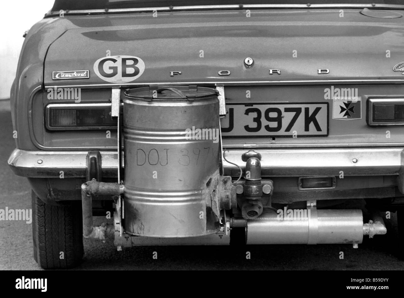 Mr. Douglas Purser's Ford 1600 cc Capri on coal. February 1975 75-01164-001 Stock Photo