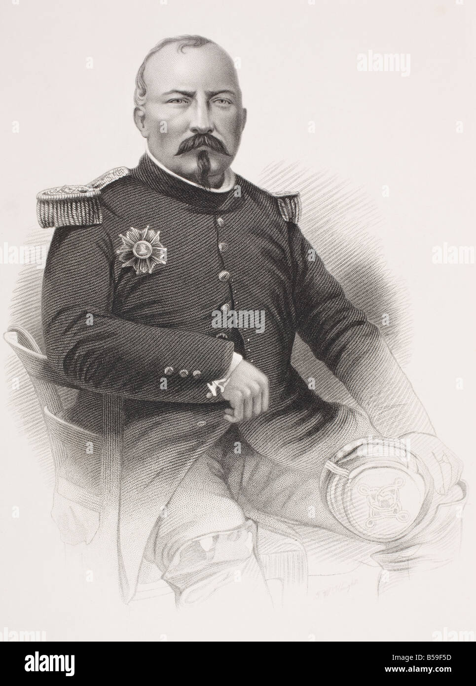General Pierre Francois Joseph Bosquet, 1810 -1861. French General during Crimean War. Stock Photo
