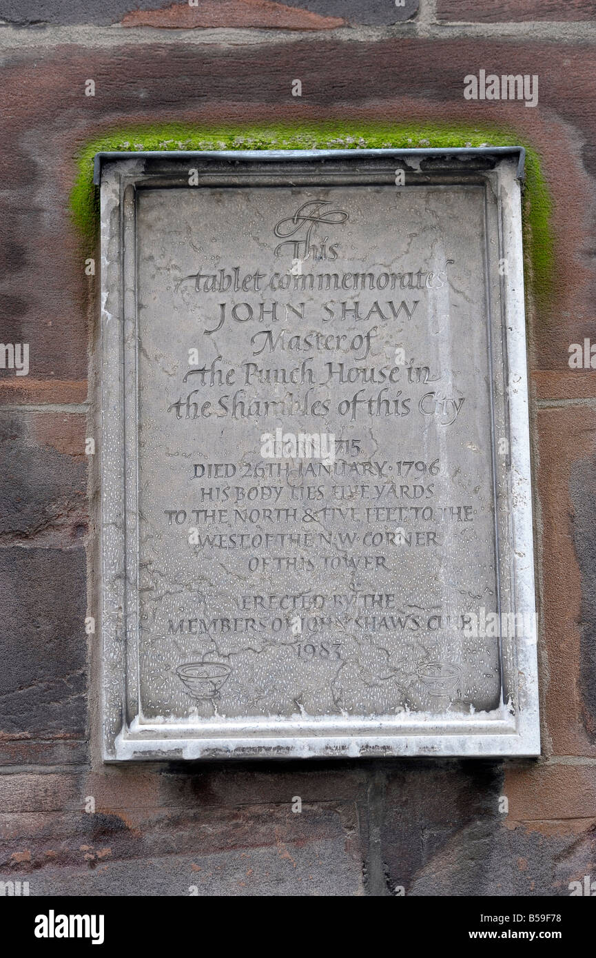 john shaw plaque saint anns church square manchester uk england history heritage building architecture detail Stock Photo
