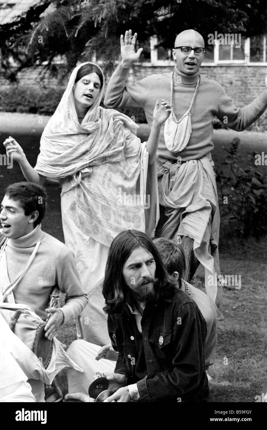 George Harrison of the Beatles pictured amongst the Buddhist American ...