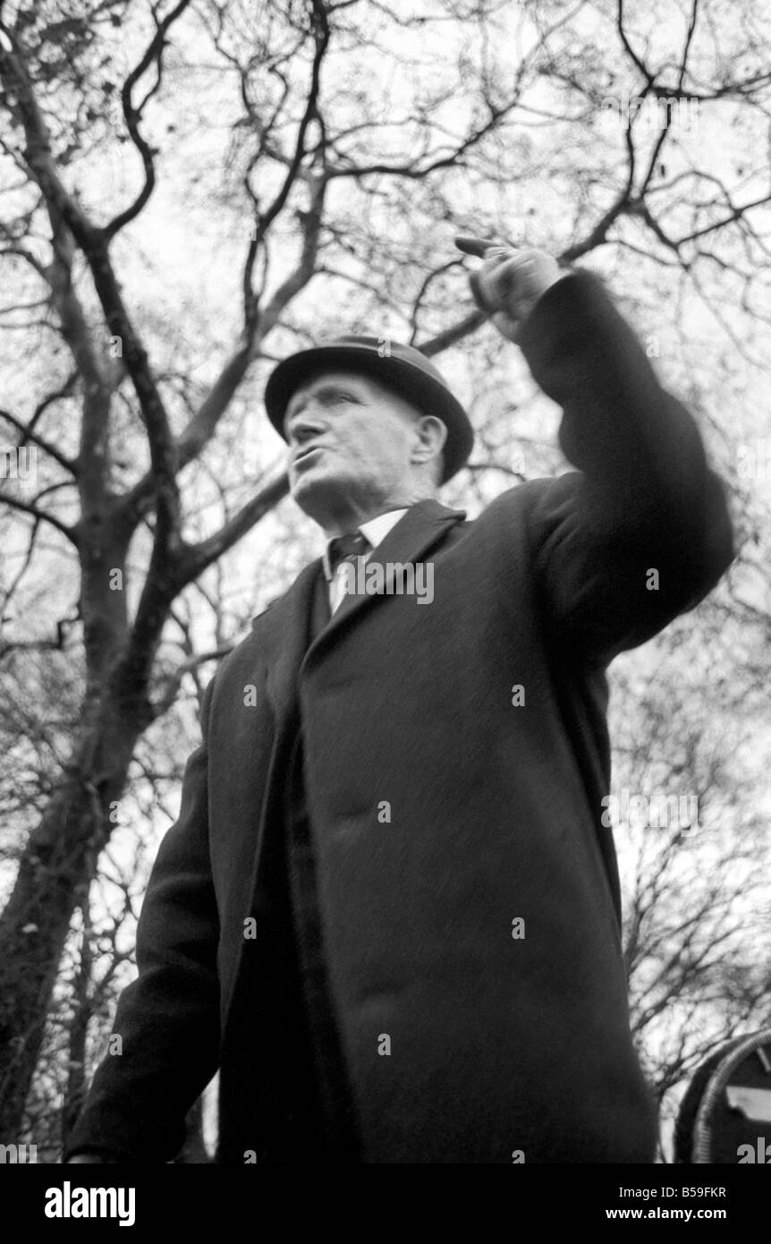 Mr. James Hanratty addressing the gathering at Speakers Corner during a protest against the execution of his son. Jmaes Hanratty, for the A6 murders;December 1969 ;Z12069-003 Stock Photo