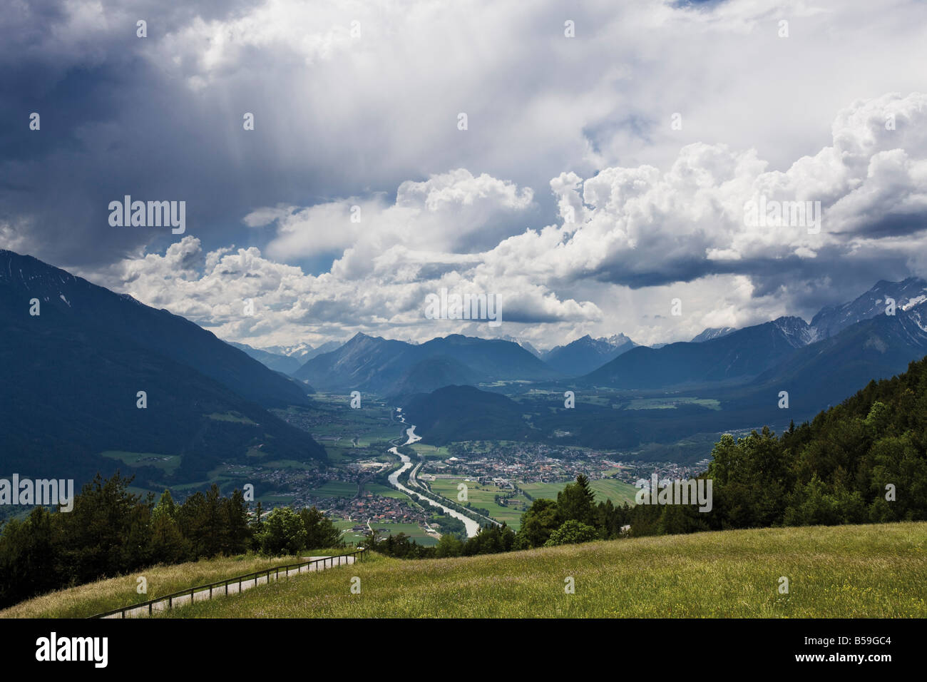 Austria, Tyrol, Telfs, Landscape Stock Photo
