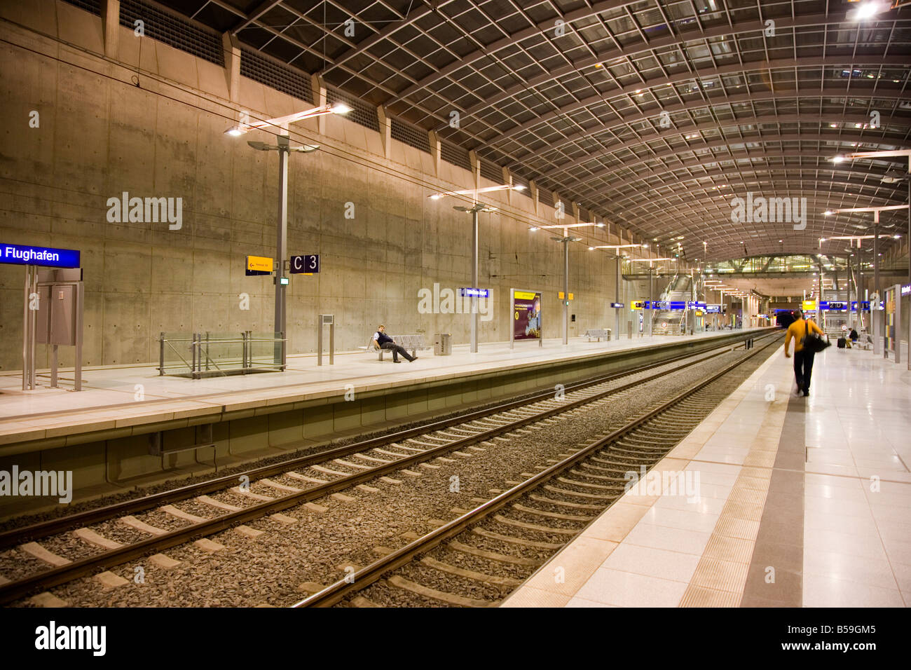 Cologne/Bonn airport train station, Germany, Europe Stock Photo