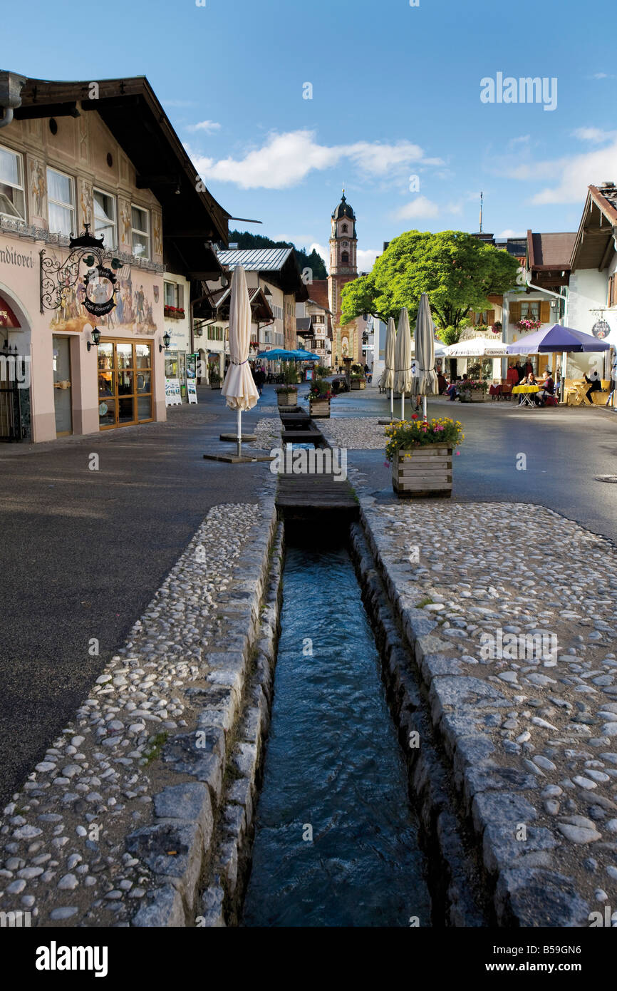 Germany, Bavaria, Mittenwald, Pedestrian area Stock Photo
