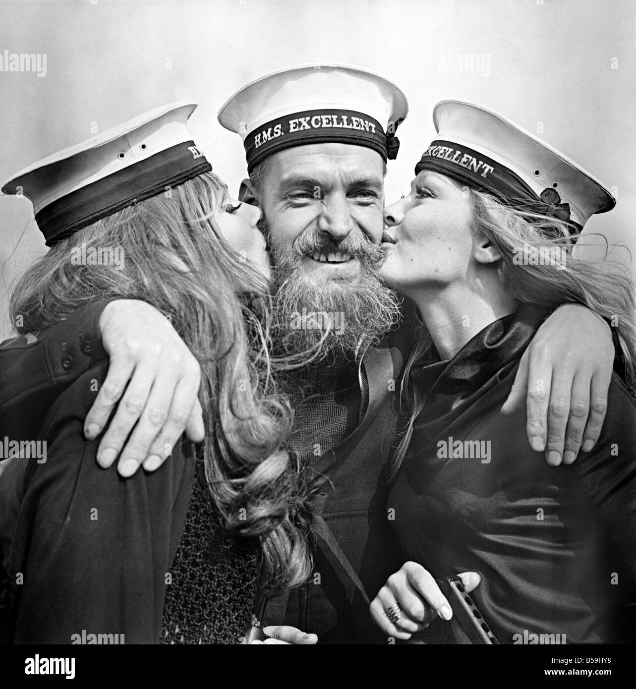 Film stars at Royal Navy Gunnery School. visitors at the Royal