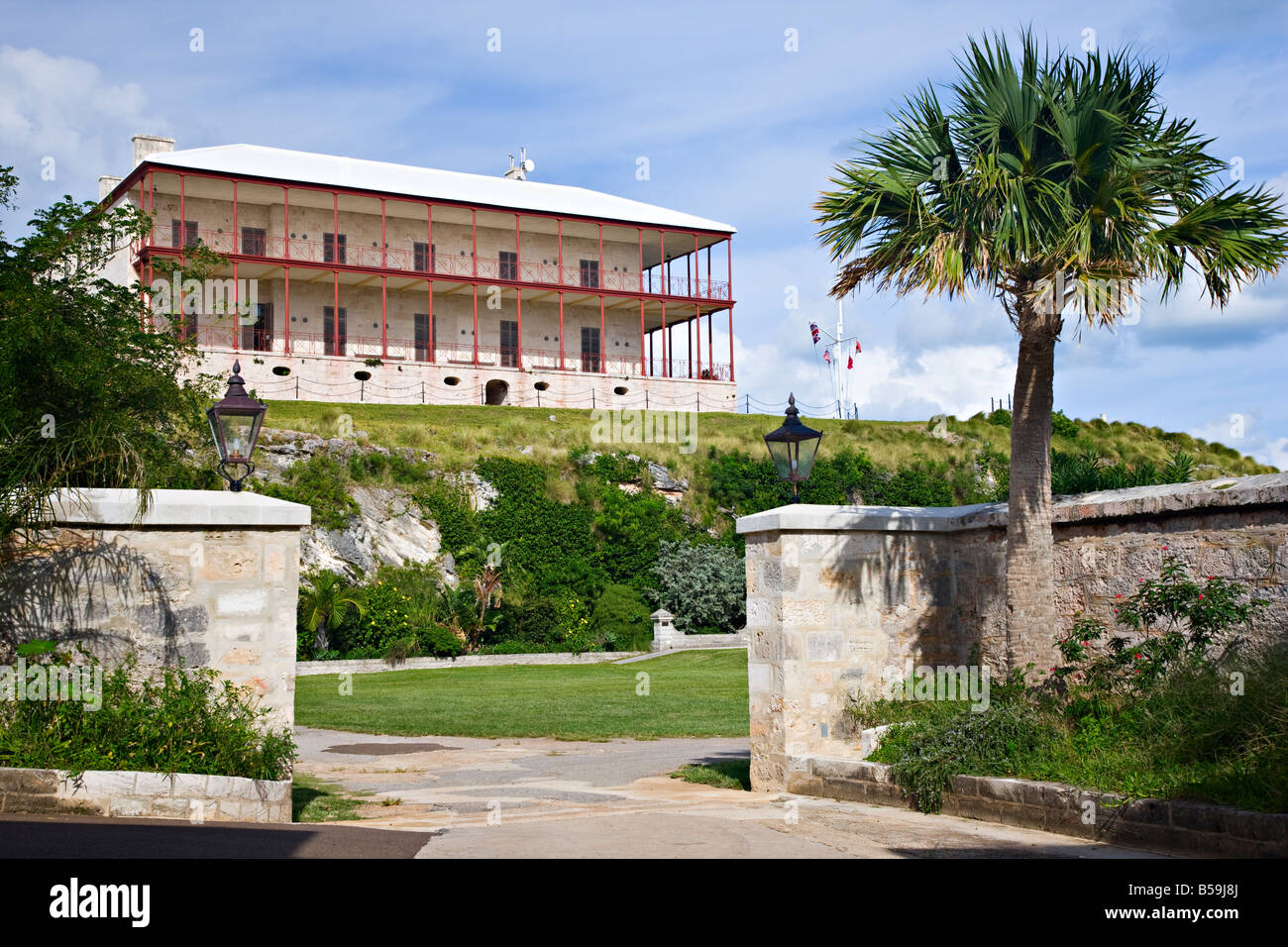 Commissioner's House at Bermuda Maritime Museum, Royal Naval Dockyard Stock Photo