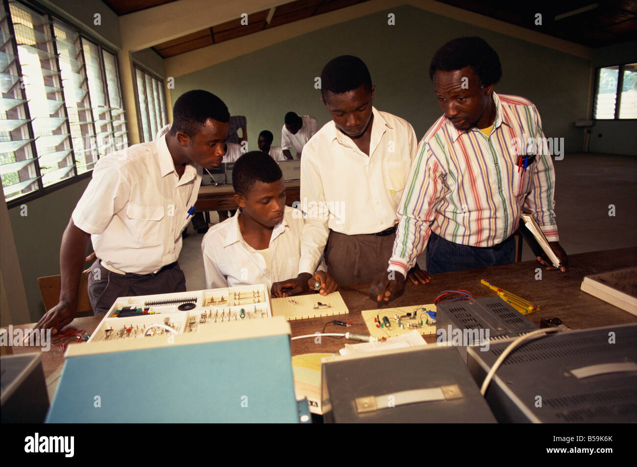 Education science lesson Ghana Africa L Taylor Stock Photo Alamy