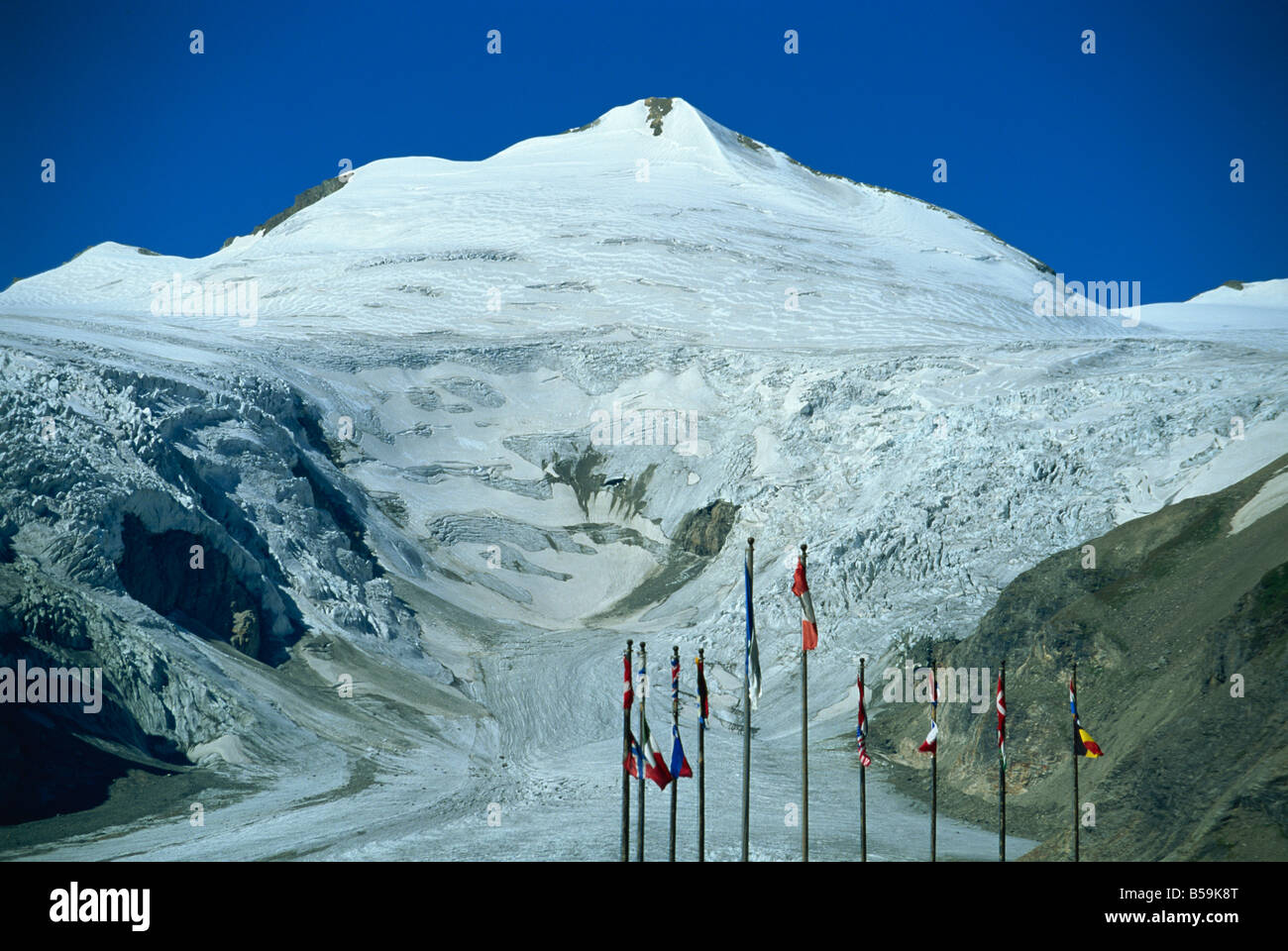 Franz Josefs Hohe and the Pasterze Glacier, Grossglockner Road, Austria, Europe Stock Photo