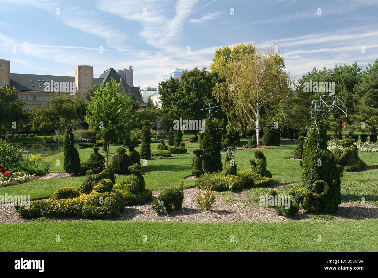 The Topiary Garden Deaf School Park Columbus Ohio Stock Photo