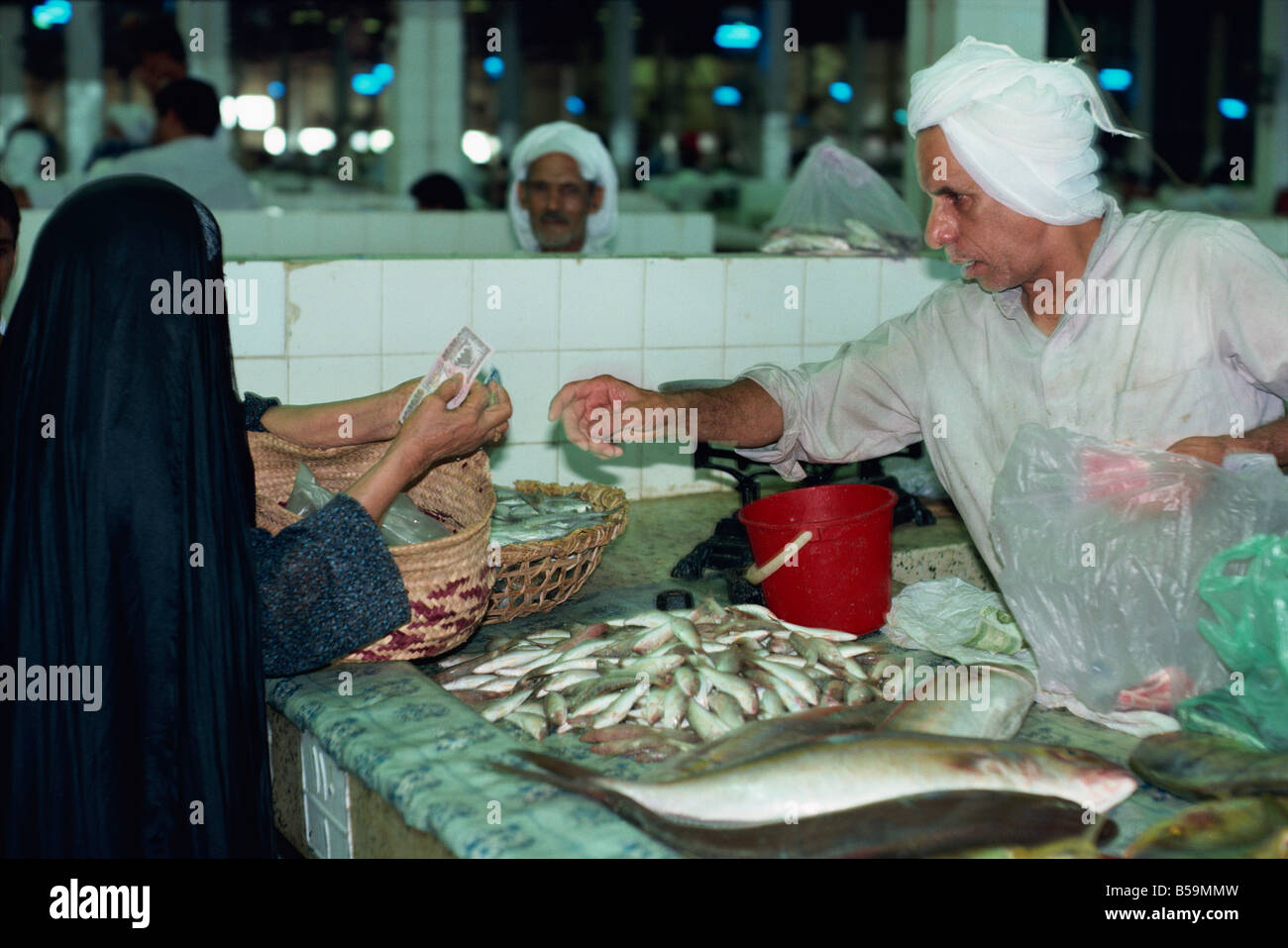 Trade at the fish market, Manama, Bahrain, Middle East Stock Photo Alamy
