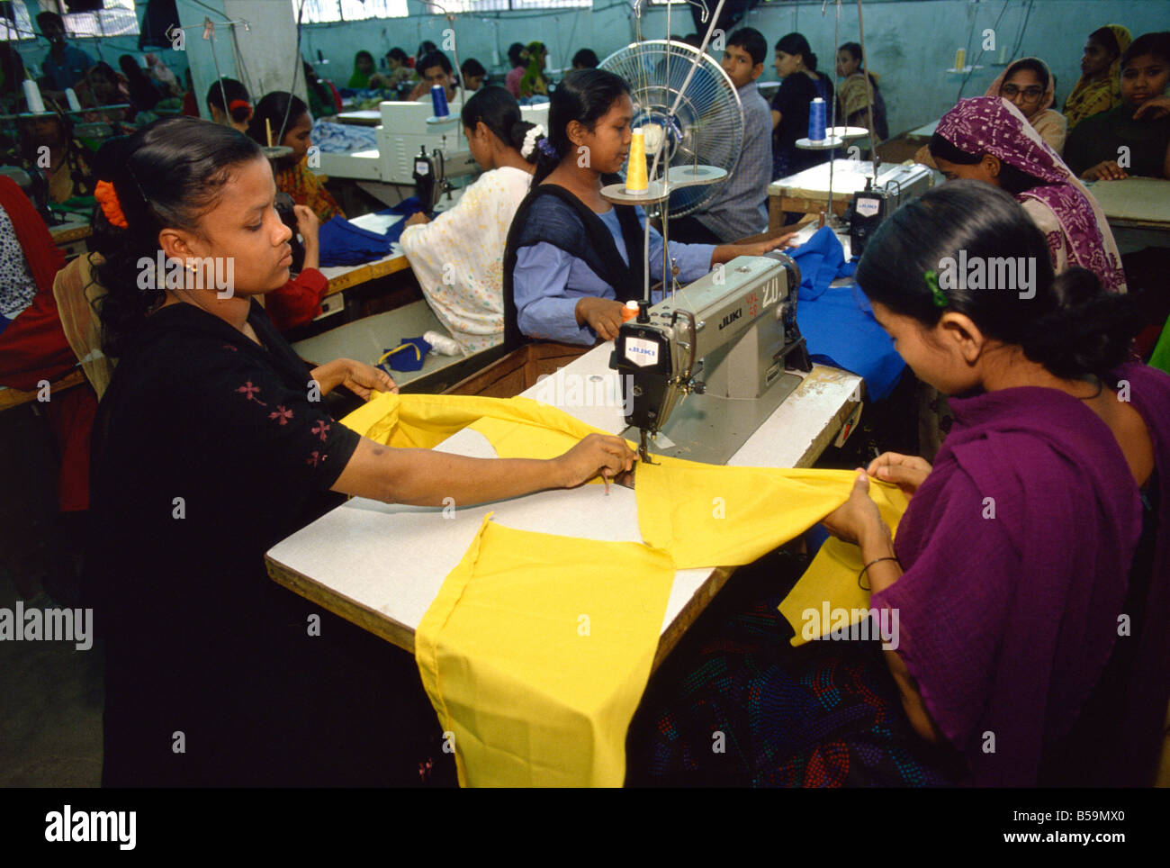 Women working in garment factory, Dhaka, Bangladesh Stock Photo