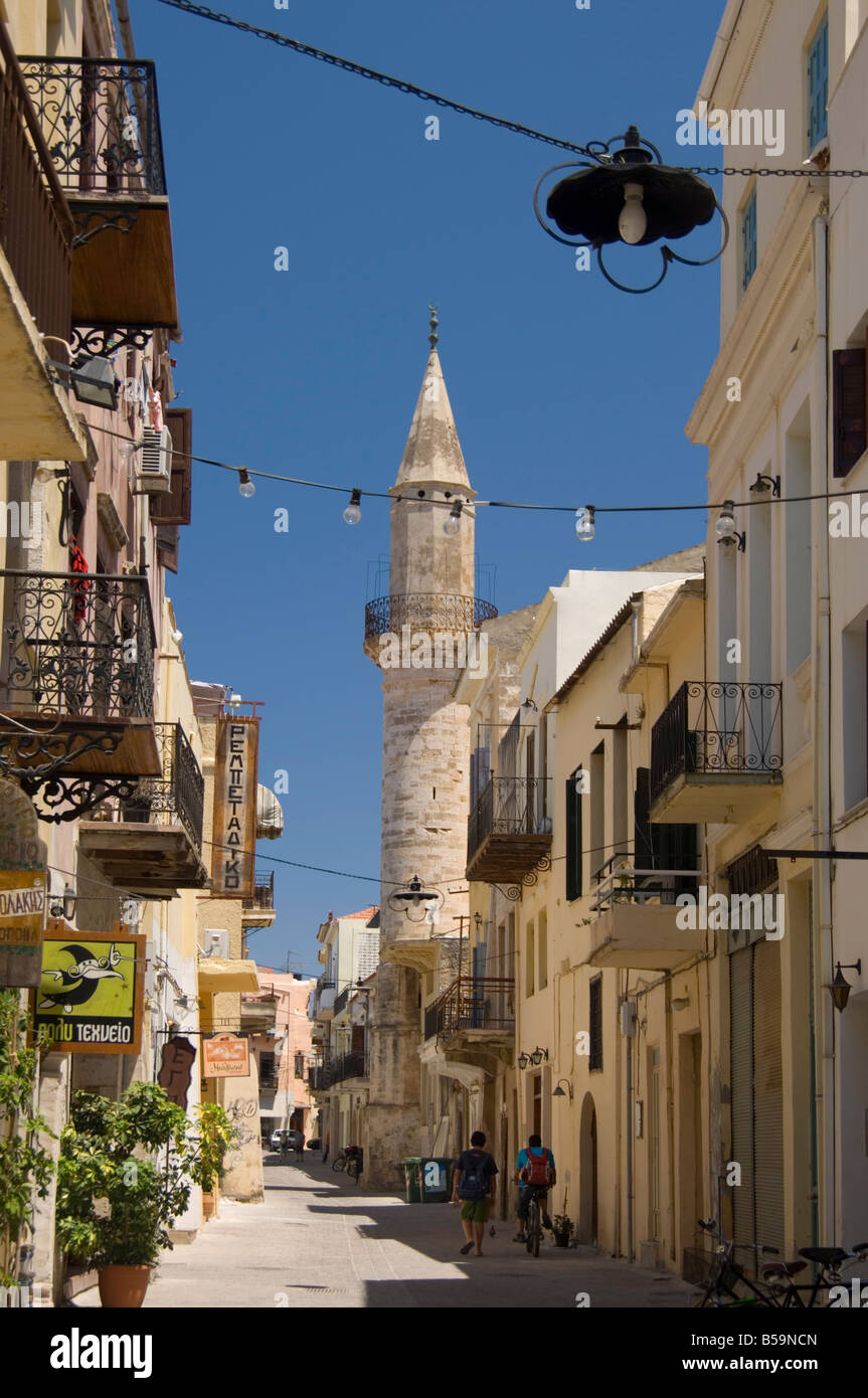 The Mosque Of Gazi Husein Pasha In The Old Town Section Of Hania Crete ...