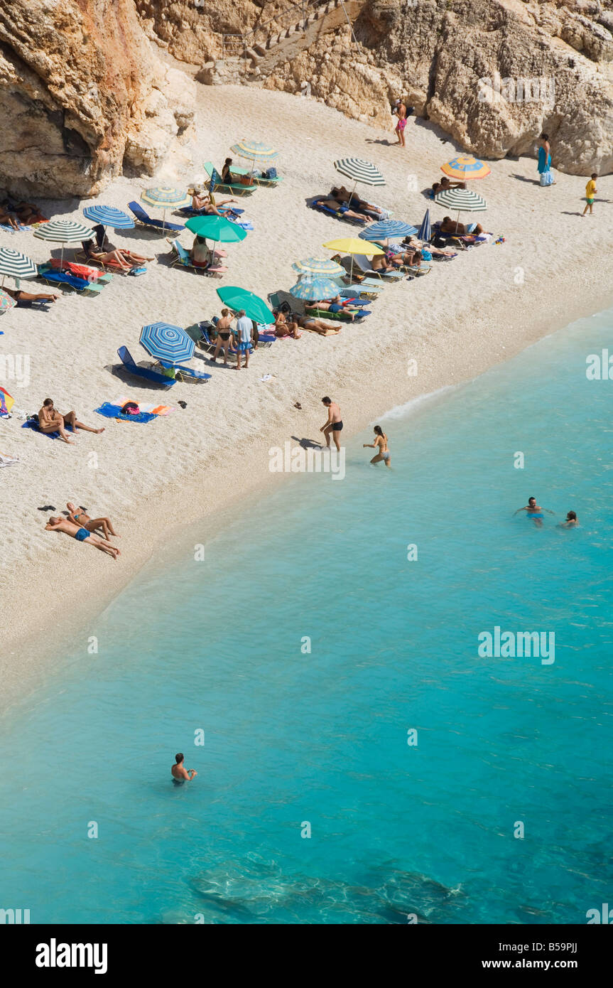 Porto Katsiki beach, west coast of Lefkada (Lefkas), Ionian Islands, Greek Islands, Greece