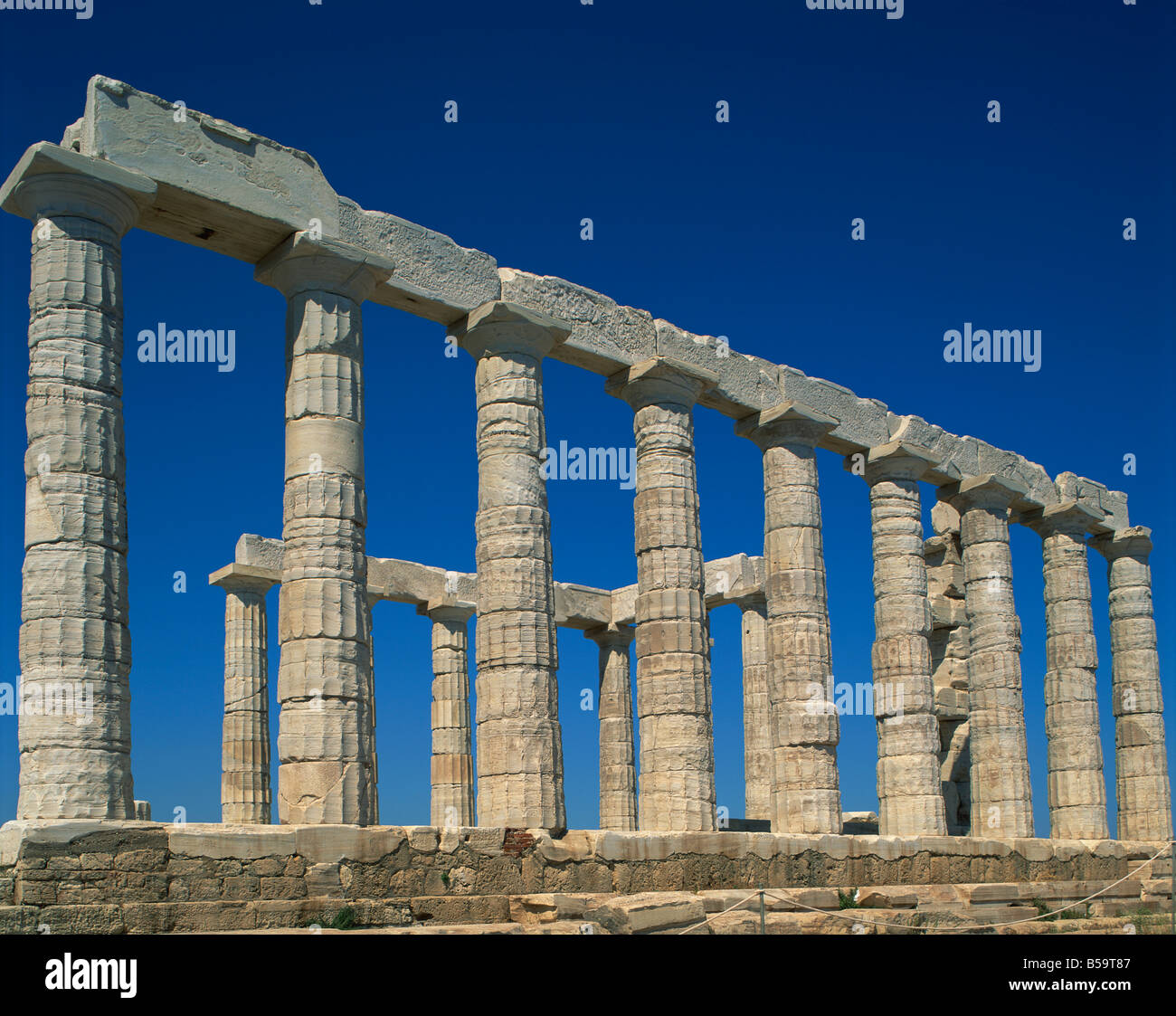 The Temple of Poseidon Sounion Greece A Tovy Stock Photo - Alamy