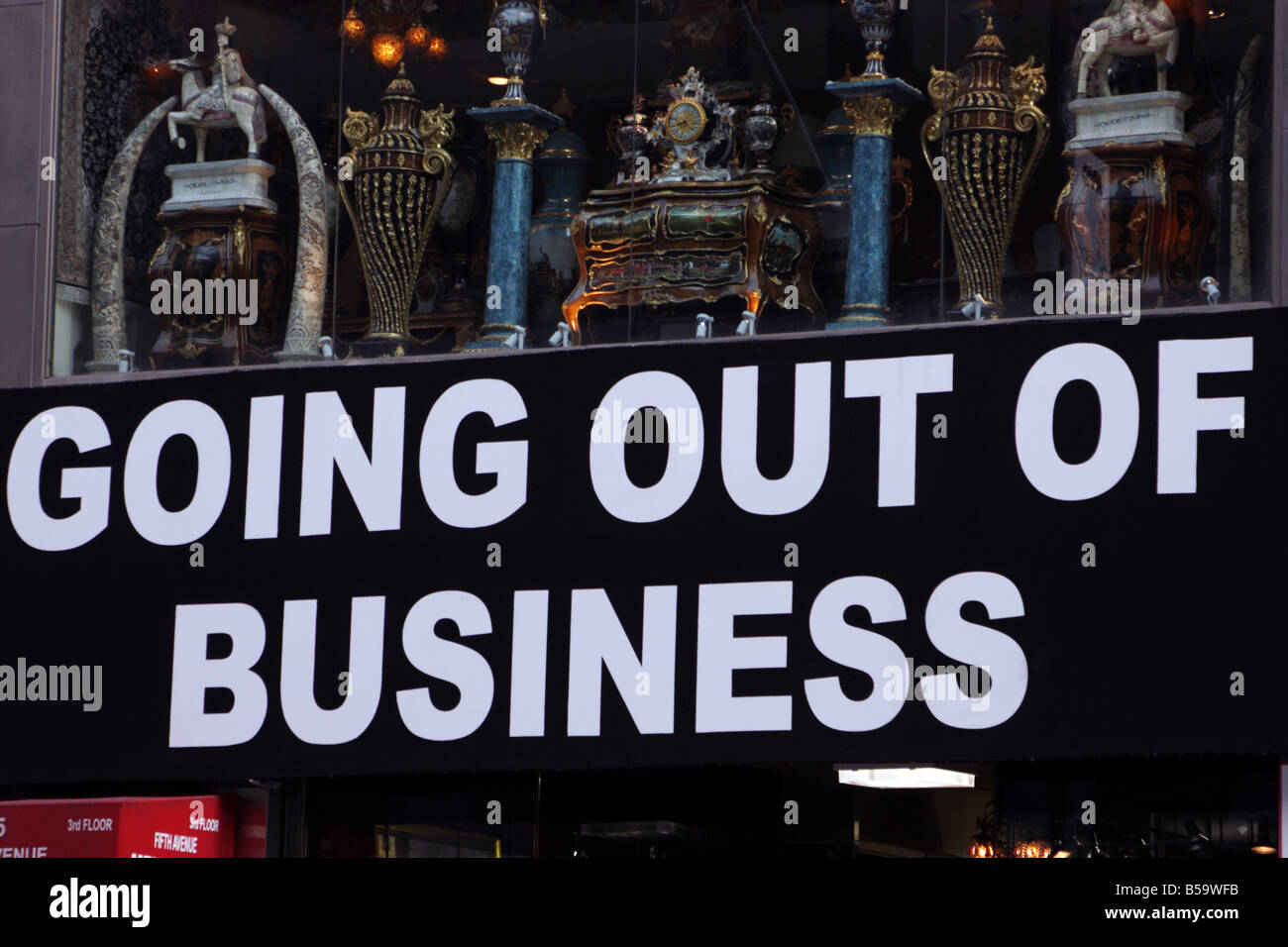 Antique store going out of business in New York City Stock Photo Alamy