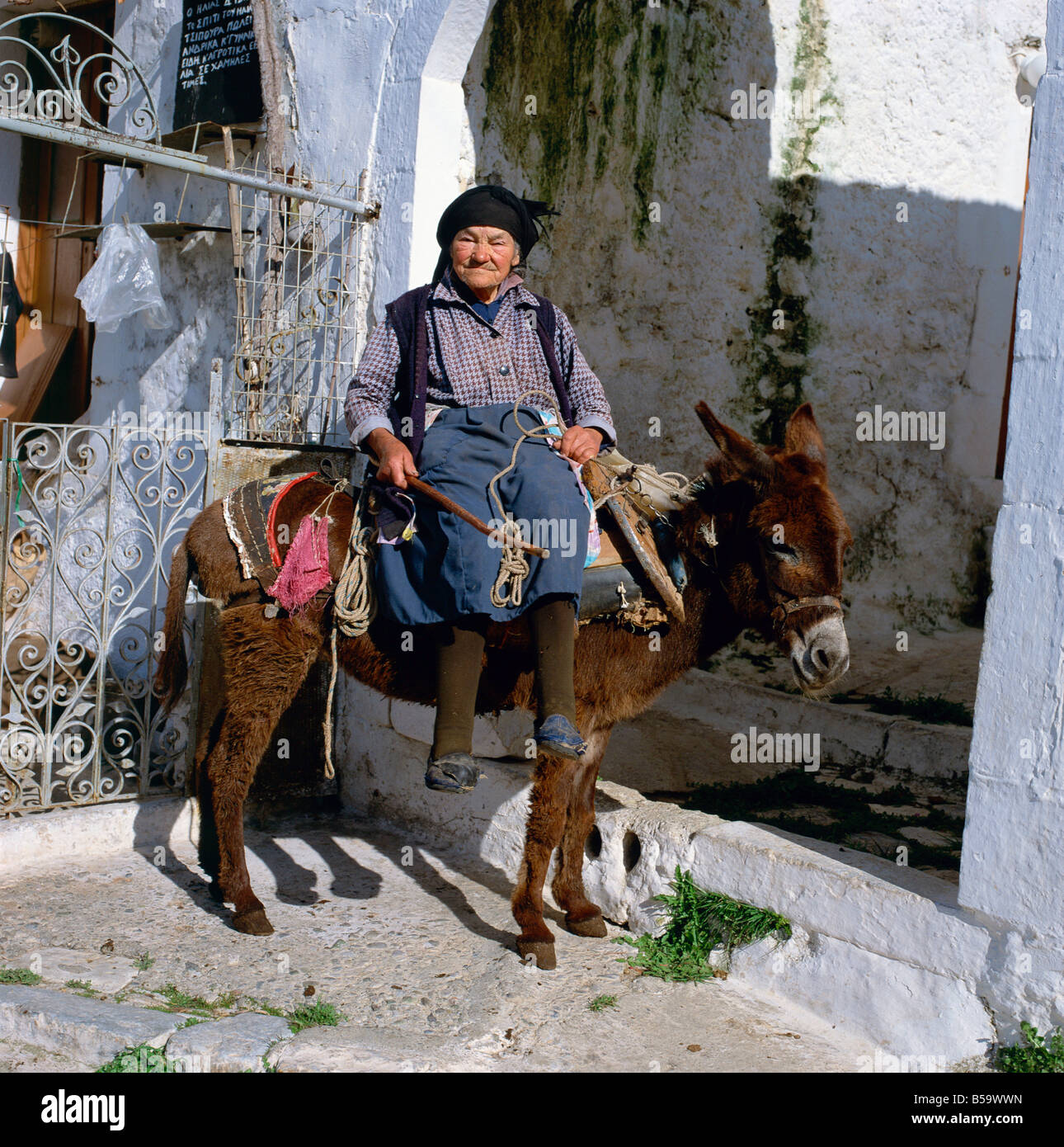 Woman Riding Poor Donkey