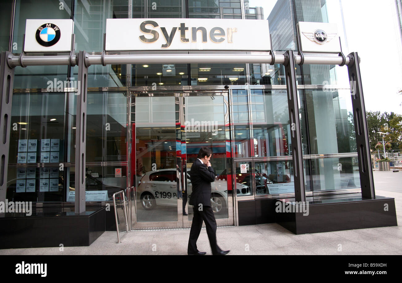 BMW dealer in Canary Wharf London must be suffering from global