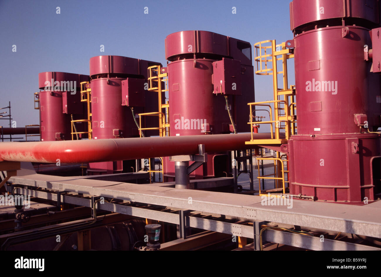 Barka Desalination plant industry near muscat oman middle east Stock