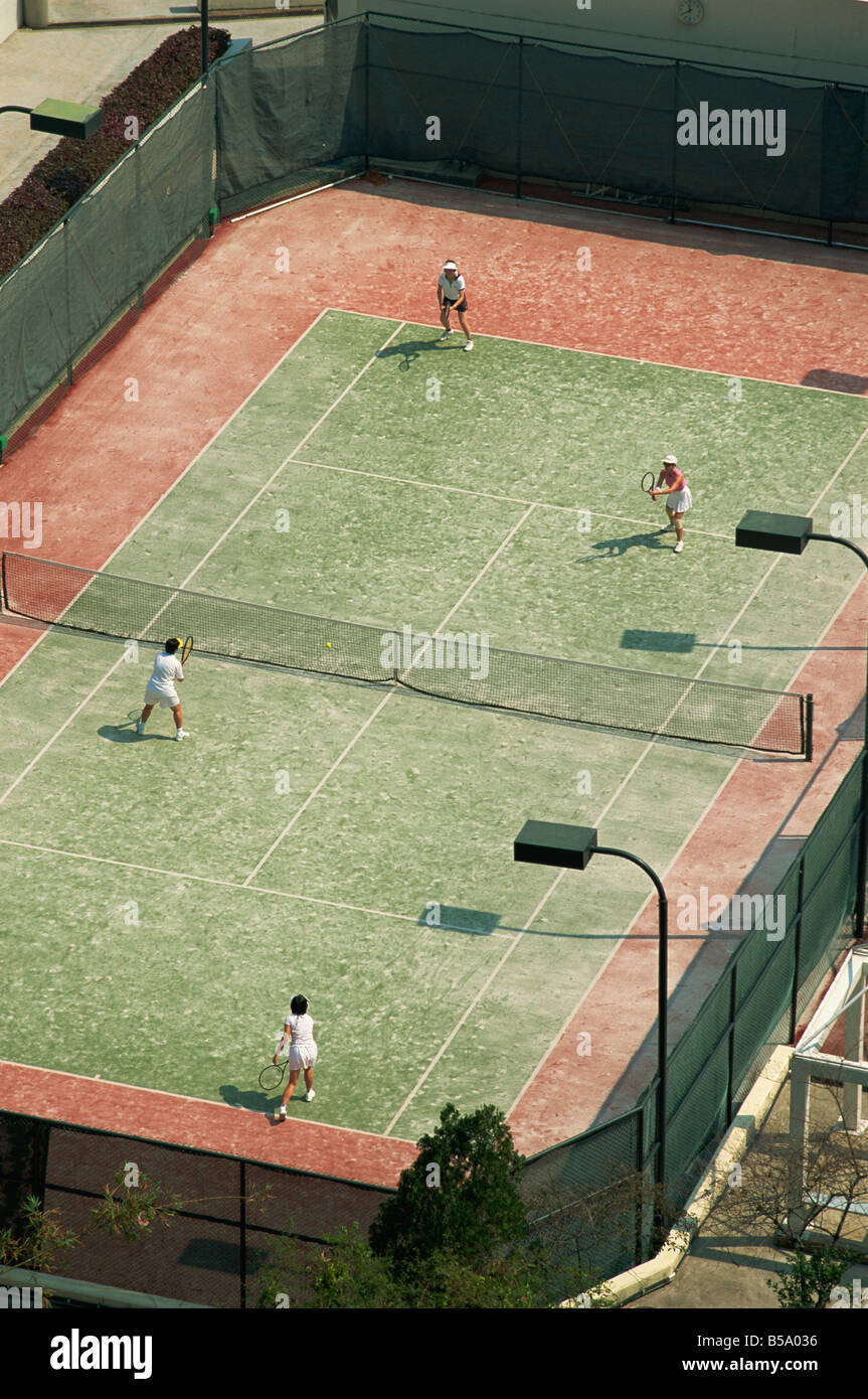 Tennis court, Hong Kong, China Stock Photo Alamy