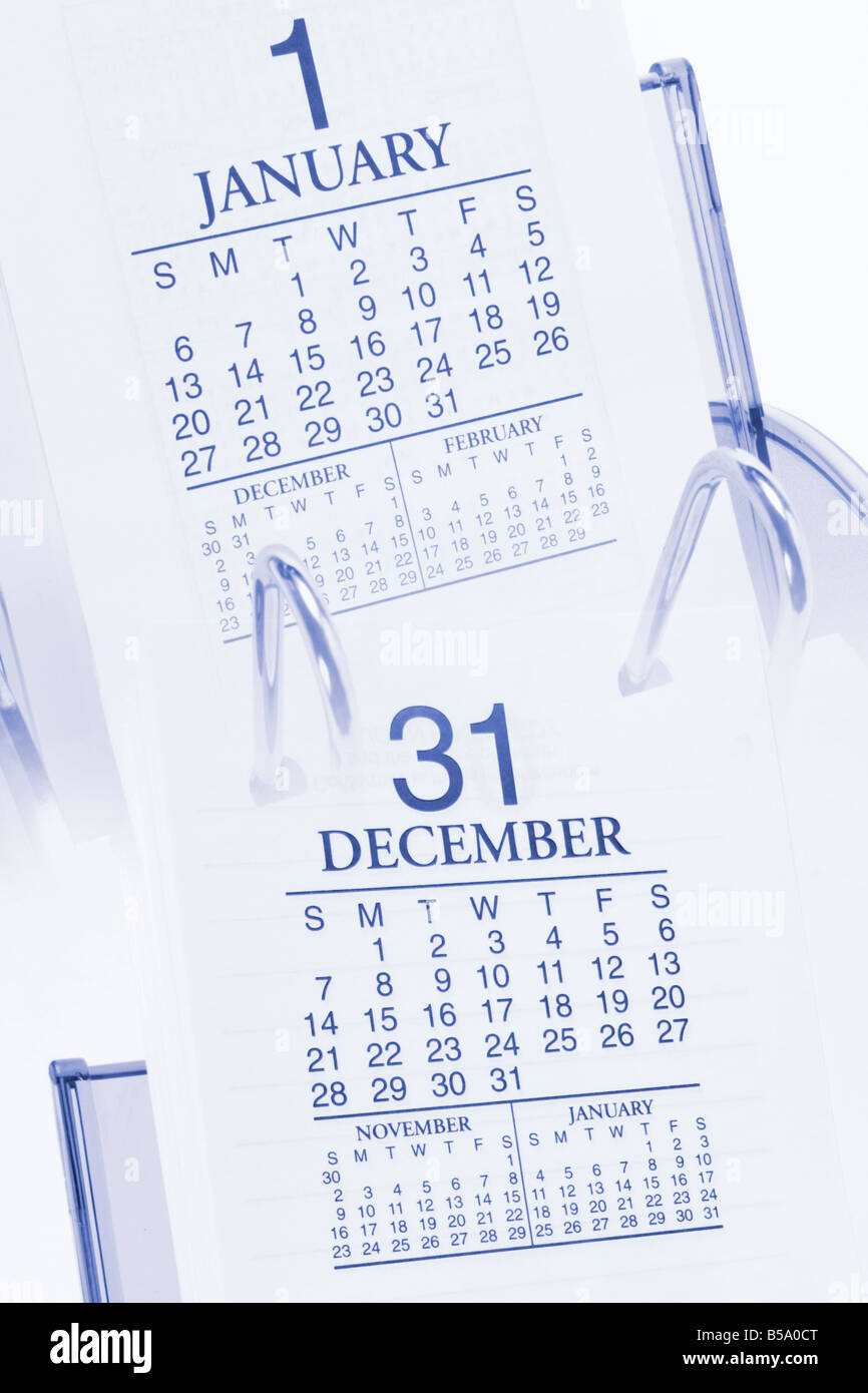 Desk Calendars Stock Photo