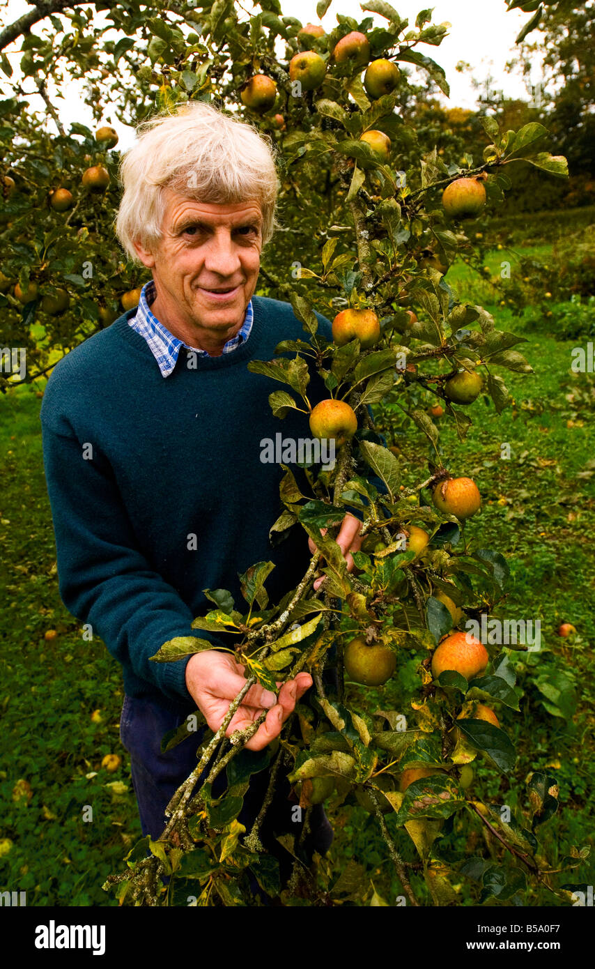 John Butterworth of Butterworth Organic Nursery near Auchinleck, Ayrshire displays some of his
