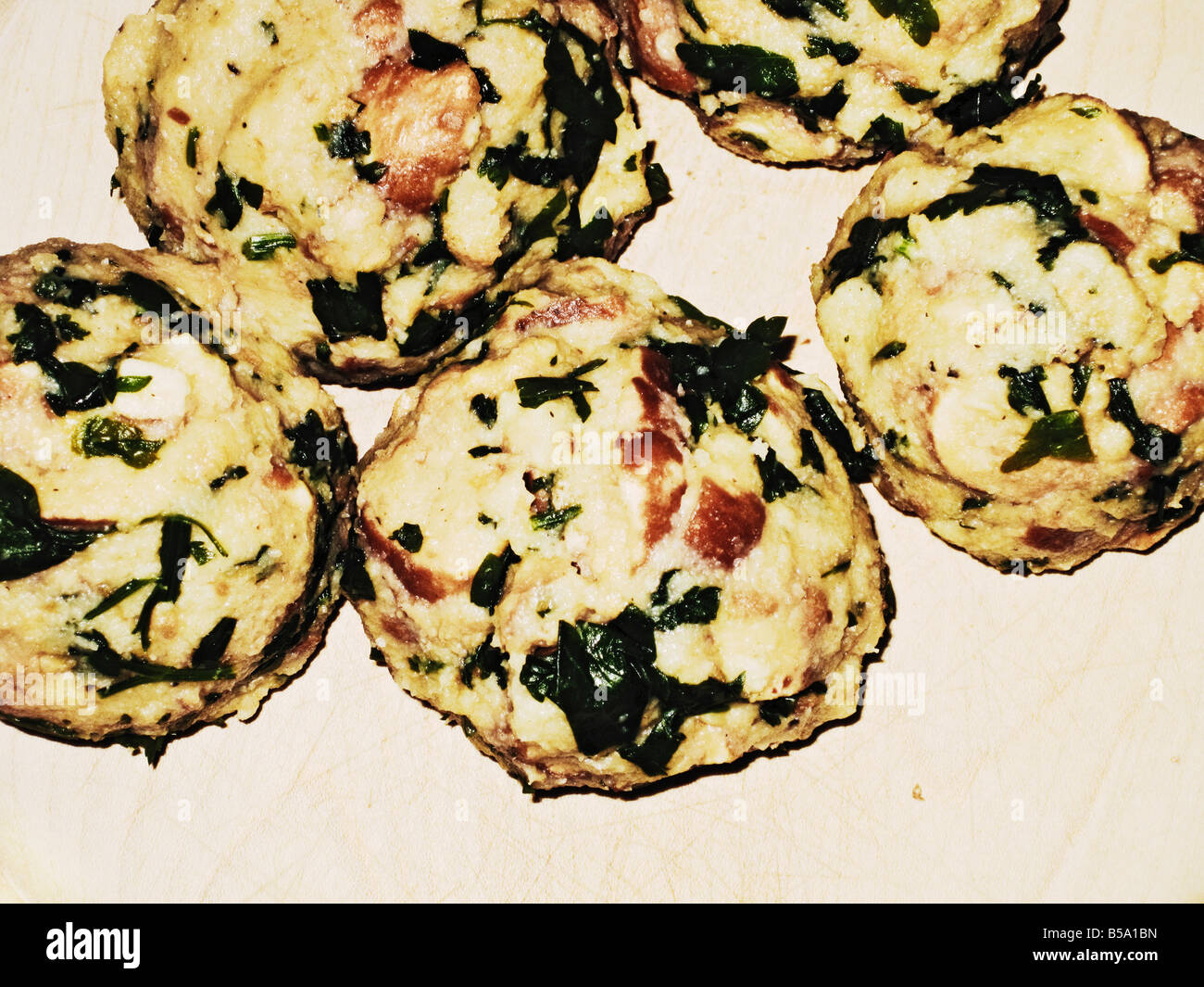 Five Fresh Bread Dumplings Stock Photo