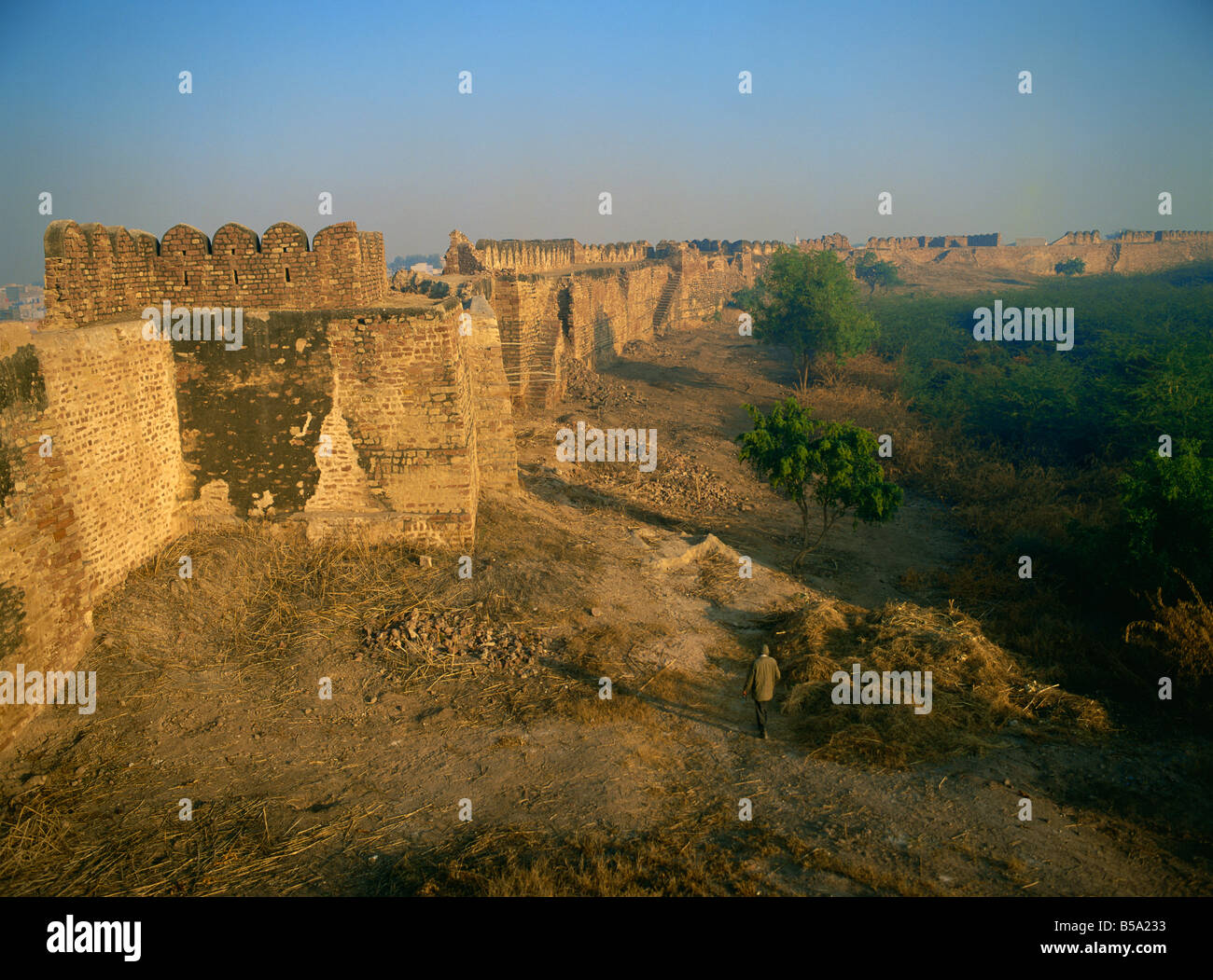 Section of walls inside Fort said to date from the 4th century Nagaur Fort Rajasthan state India Asia Stock Photo
