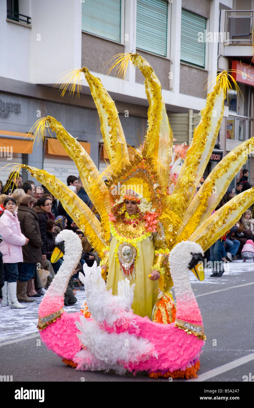 Carnival procession in Palamos Catalonia Costa Brava Palamos Spain Stock Photo