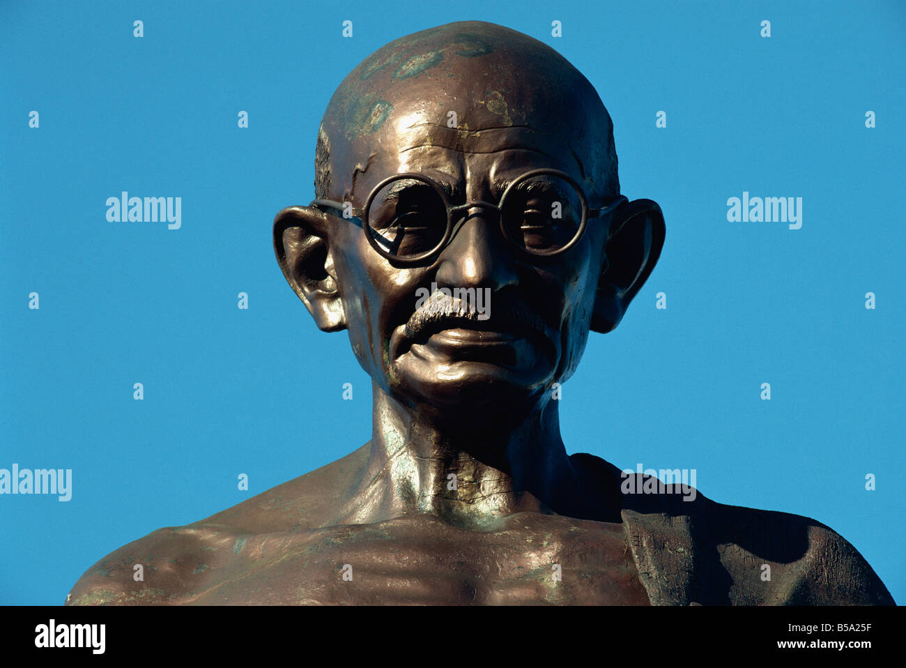 Statue of Mahatma Gandhi Mumbai India Asia Stock Photo