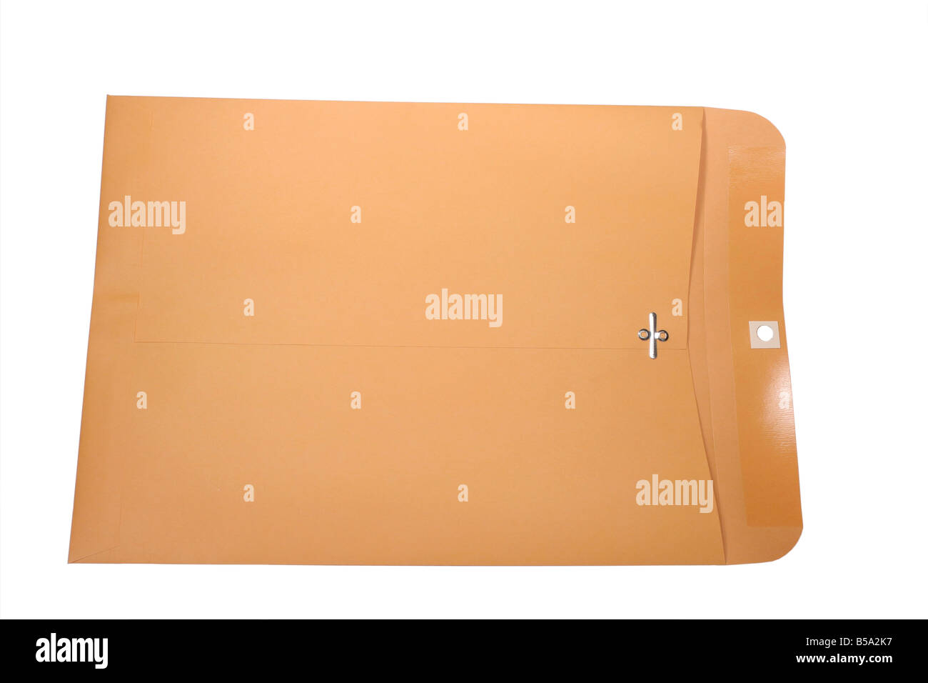 Plain brown envelope with gum seal and clasp Stock Photo Alamy