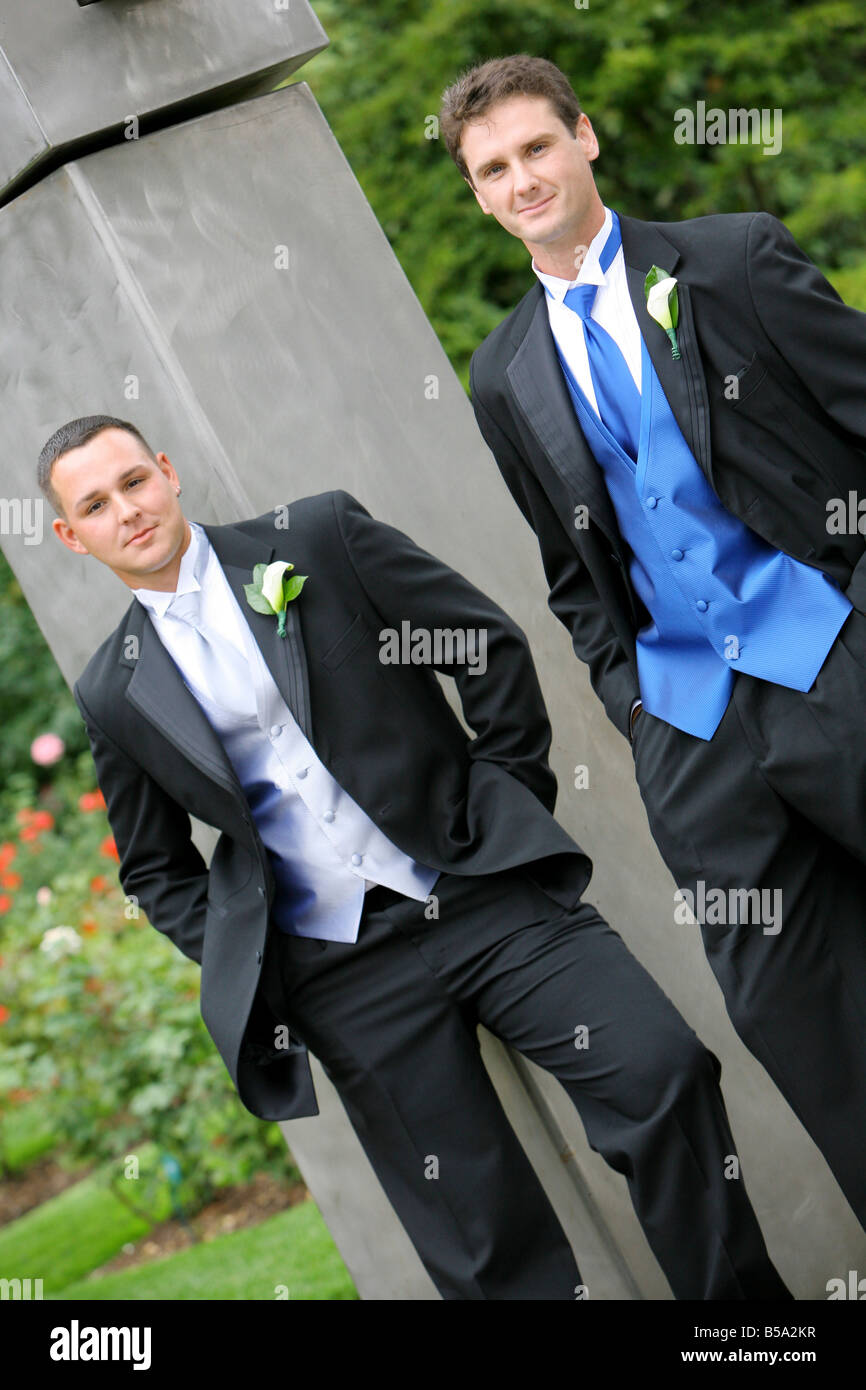 Groom and best man Stock Photo