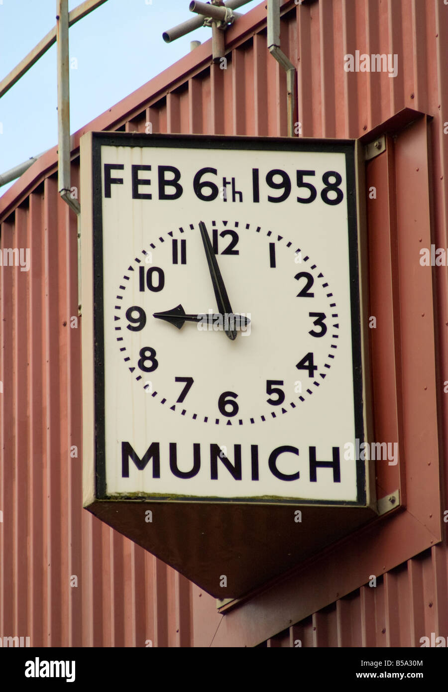 The Munich Clock, Old Trafford, Manchester Stock Photo
