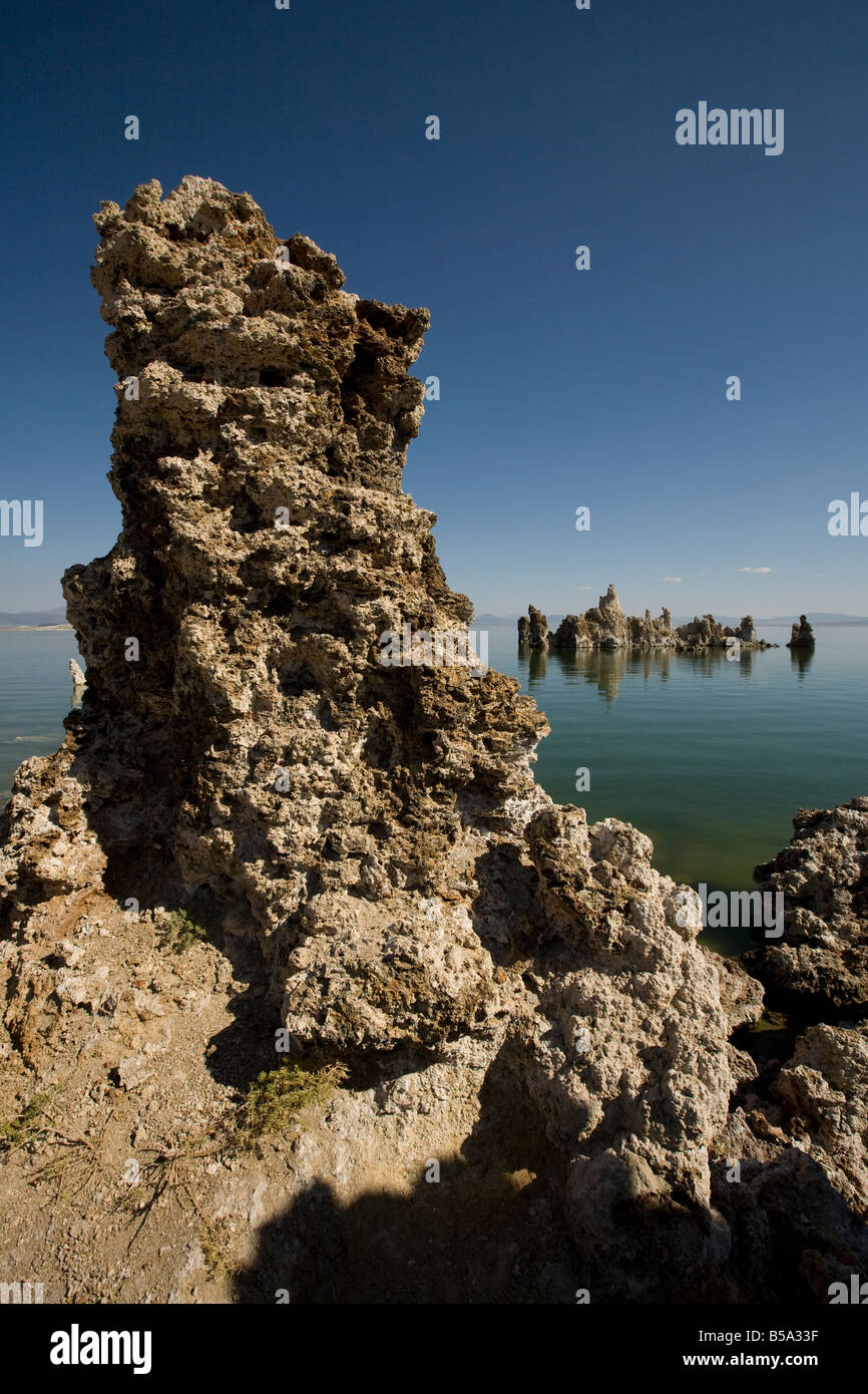 Strange tufa rock formations, Mono Lake, Lee Vining, California, USA Stock Photo