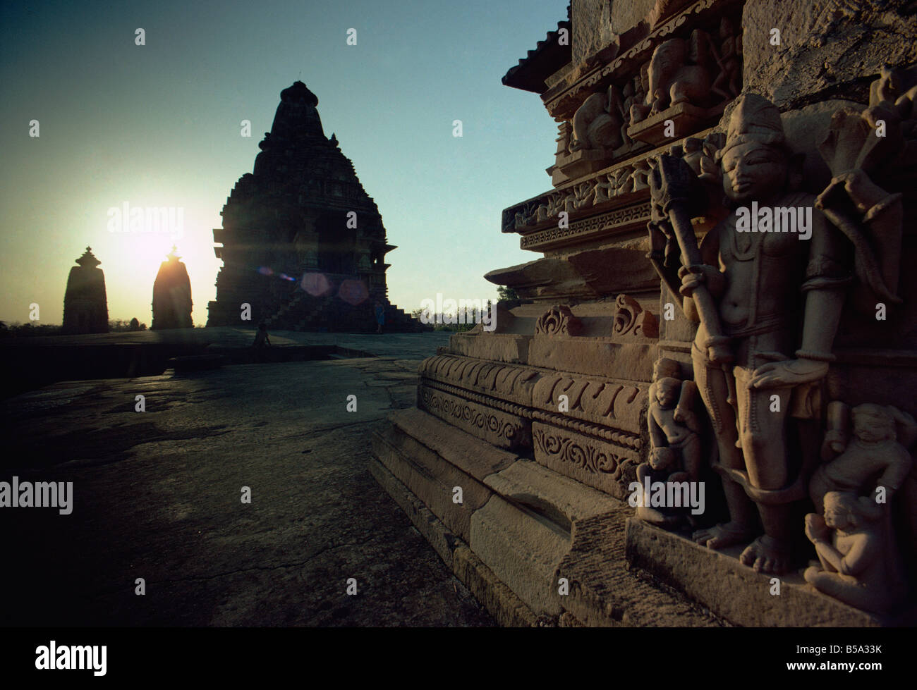 Siva detail, Visvanatha Temple, A Group, Khajuraho, UNESCO World Heritage Site, Madhya Pradesh state, India Stock Photo