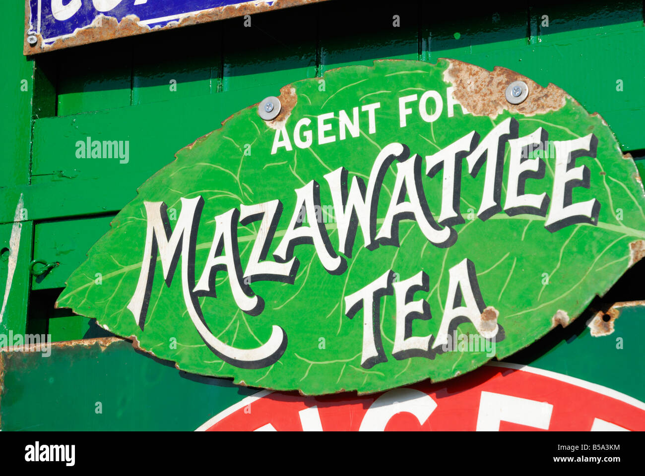Old sign advertising Mazawattee Tea Stock Photo