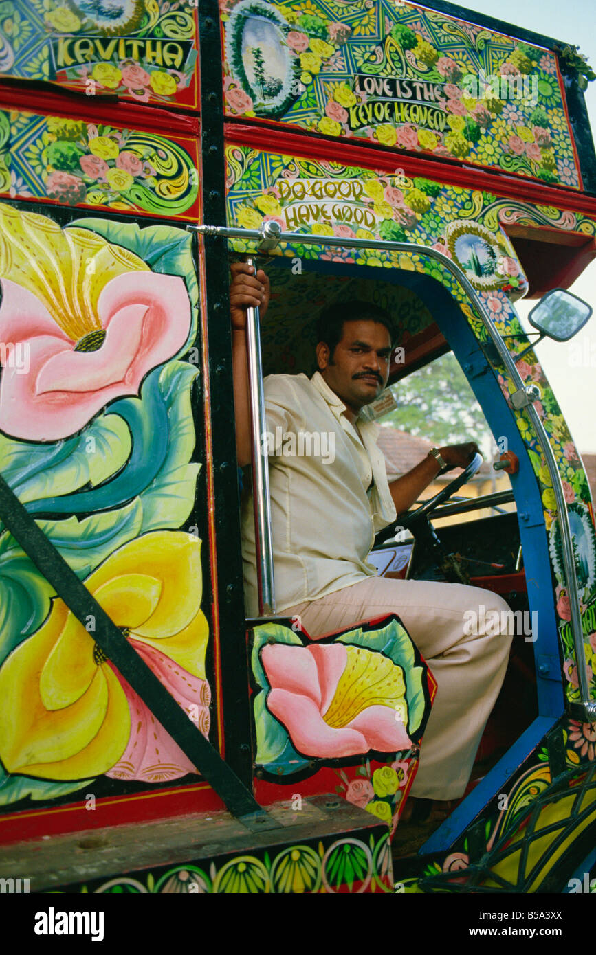 Commercial trucks are decorated as an art form south India India Asia Stock Photo