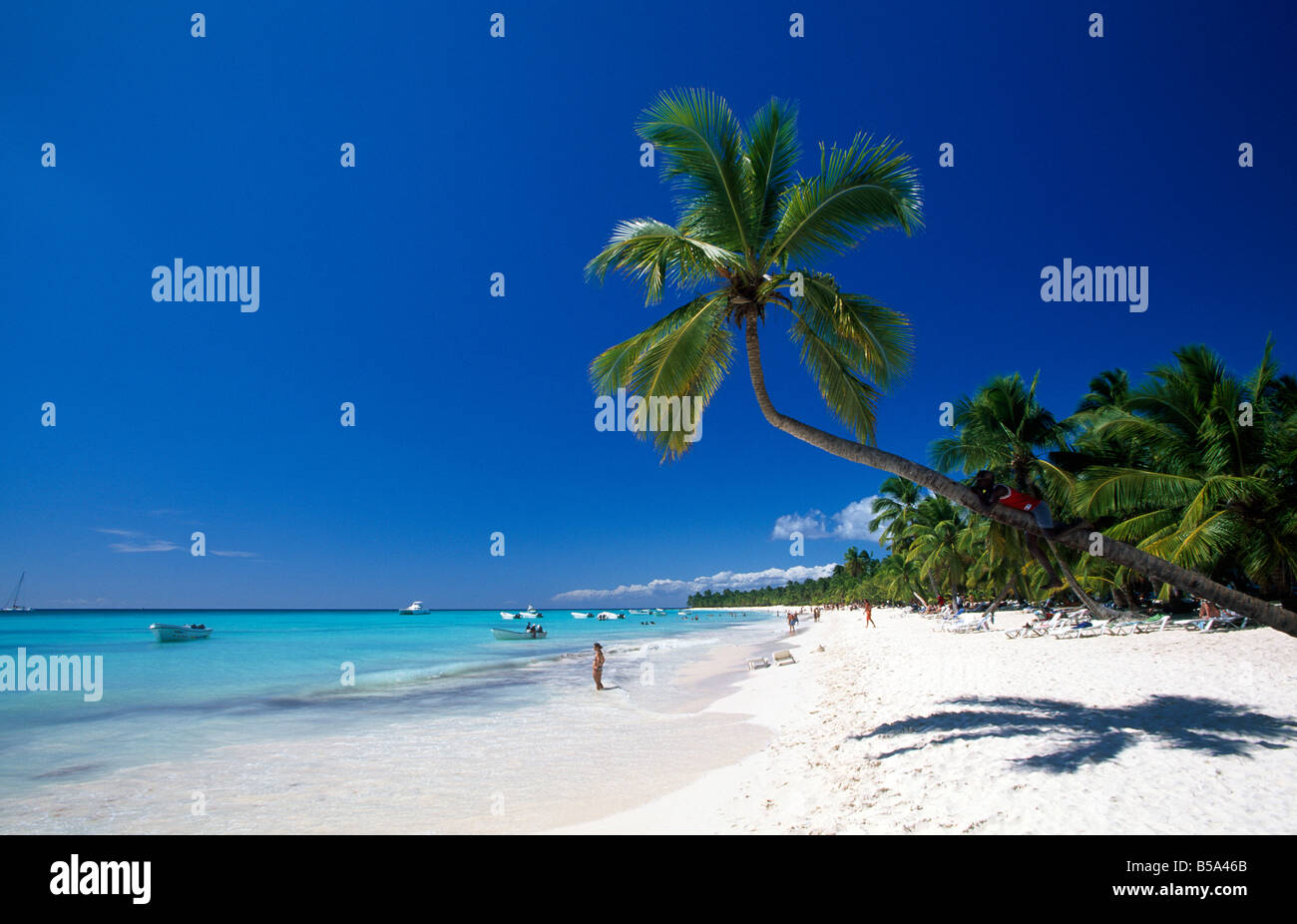 Beach on Saona Island Parque Nacional del Este Dominican Republic Caribbean Stock Photo