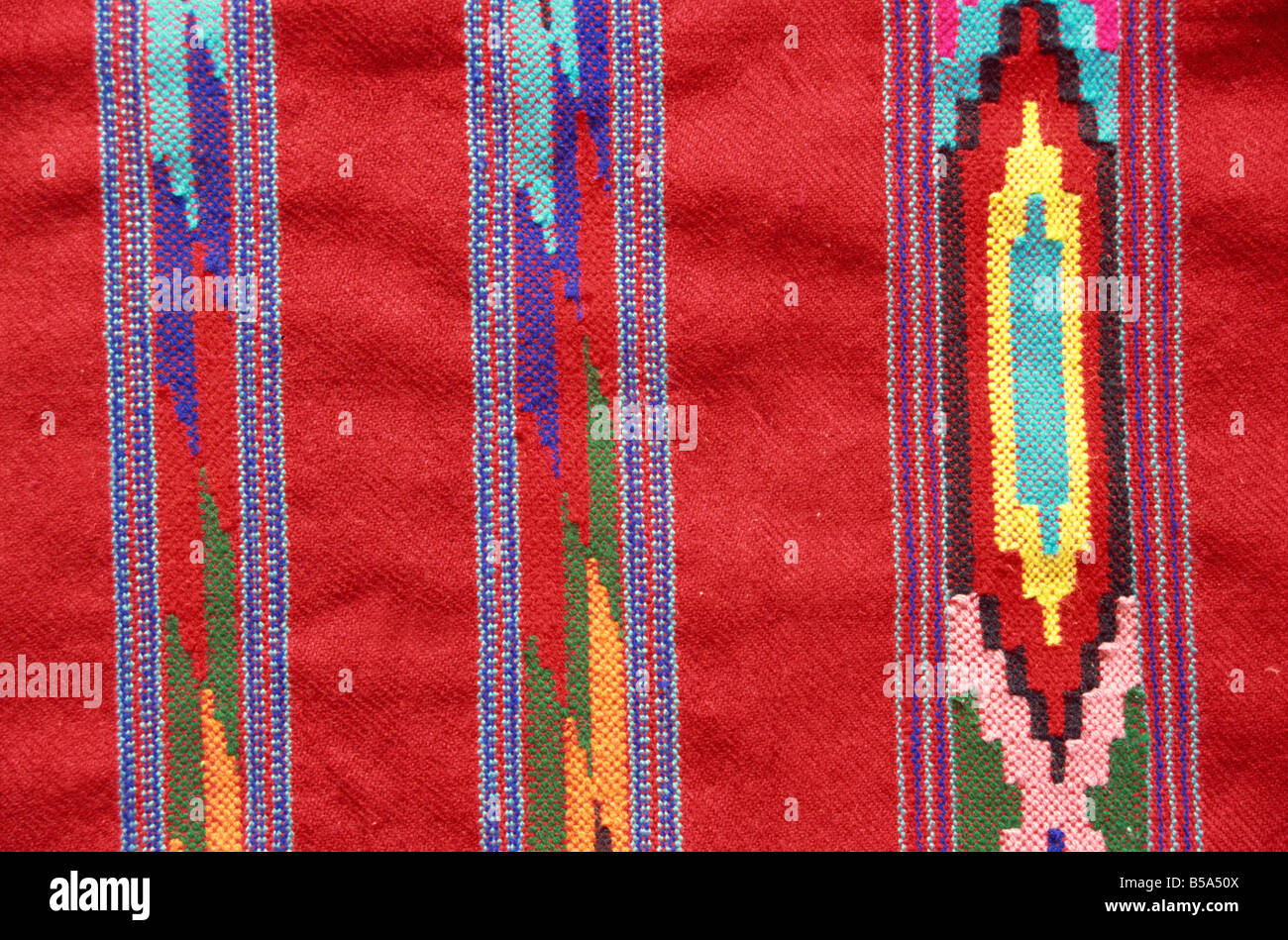 Detail of a Kulu shawl from the Himalaya, Himachal Pradesh, India Stock Photo