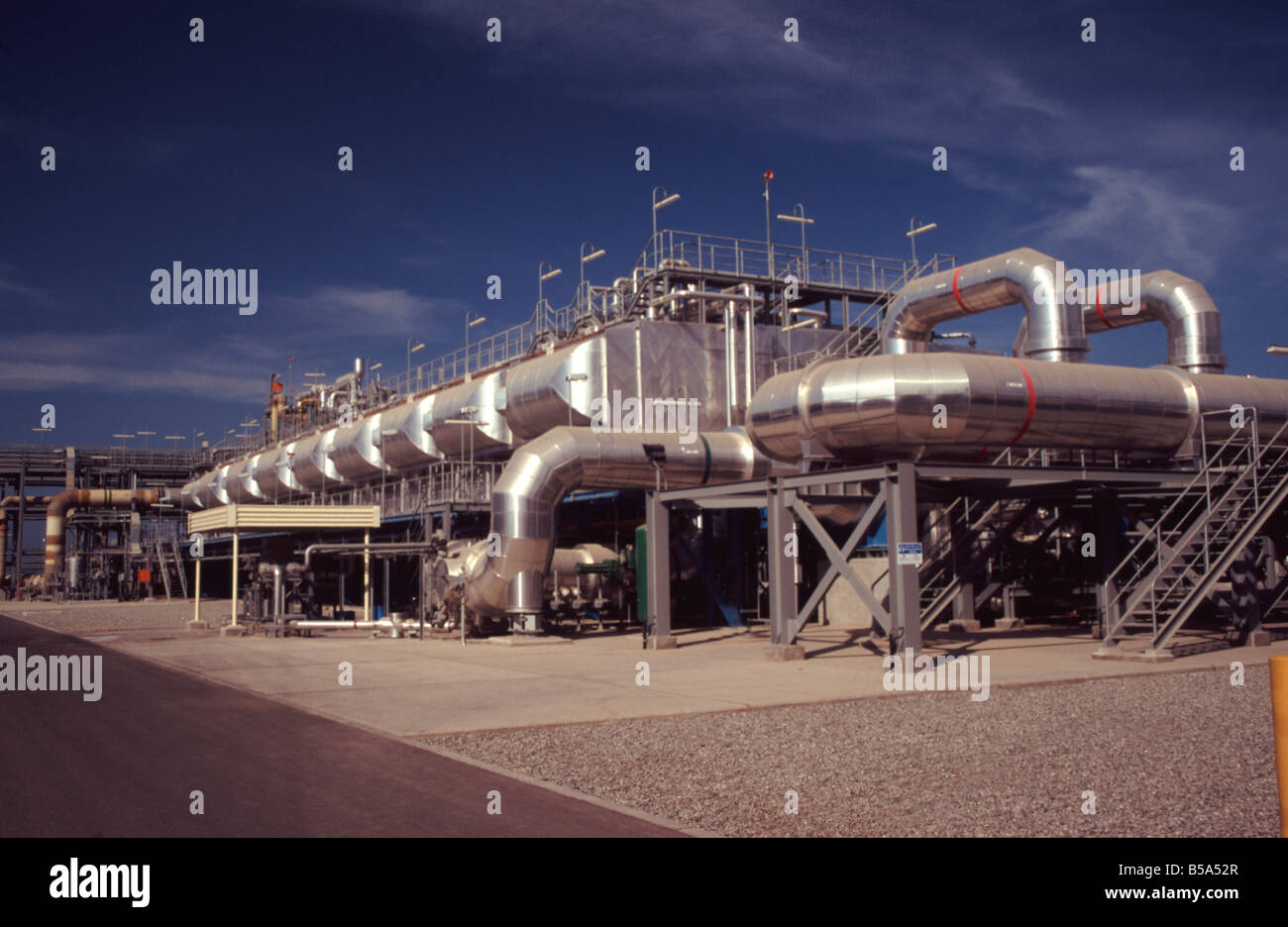 Barka Desalination plant industry near muscat oman middle east Stock